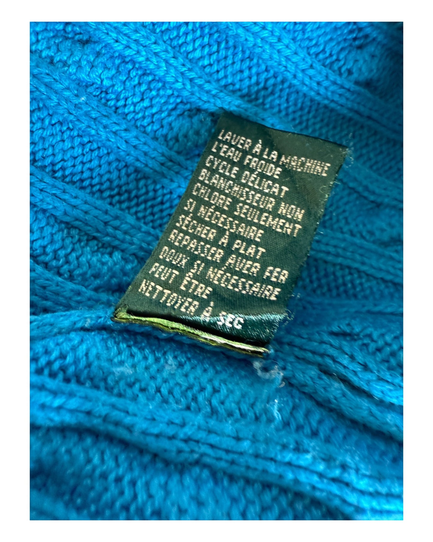 Polo Ralph Lauren Zopfmuster Pullover blau Größe L