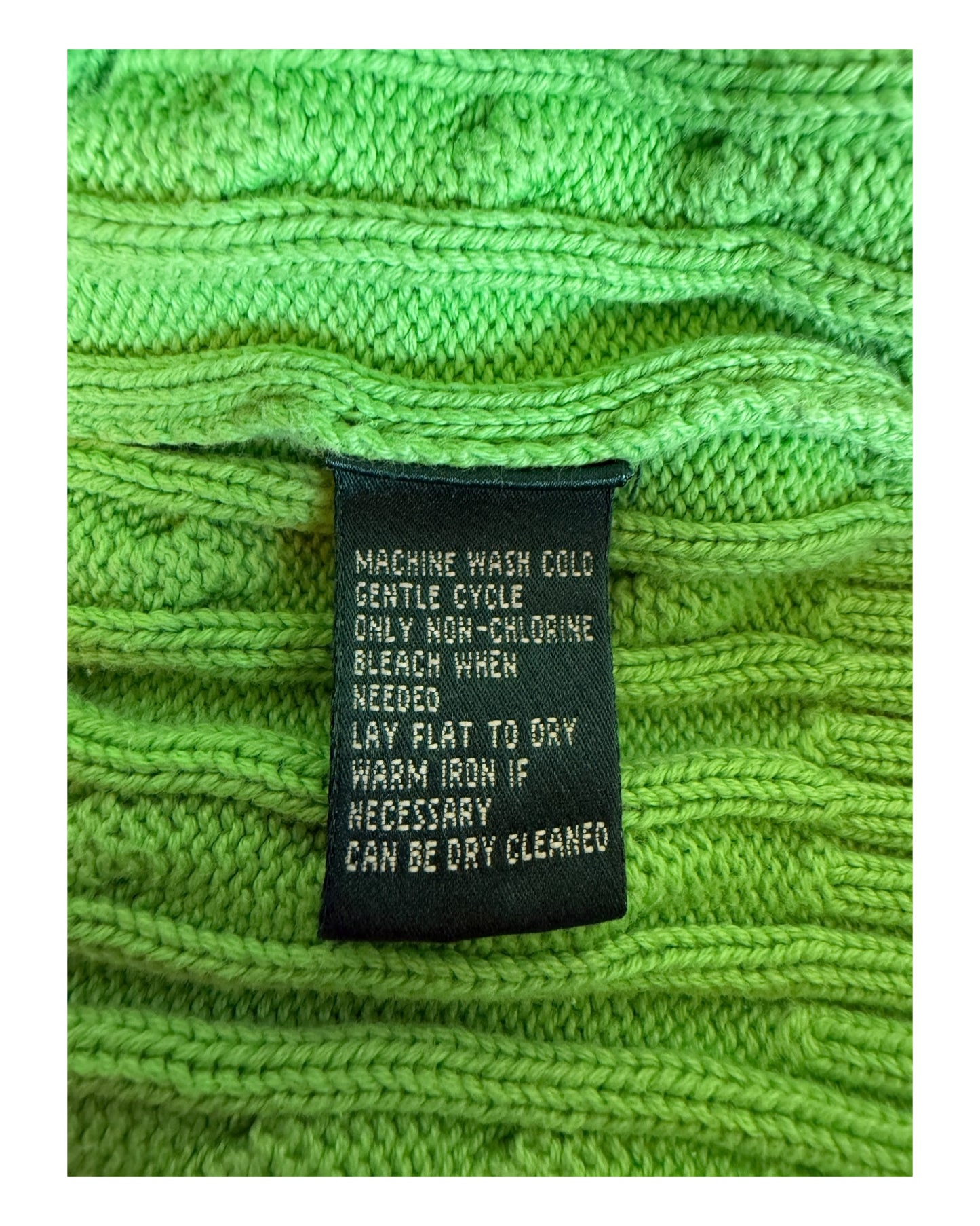 Polo Ralph Lauren Zopfmuster Pullover grün Größe M