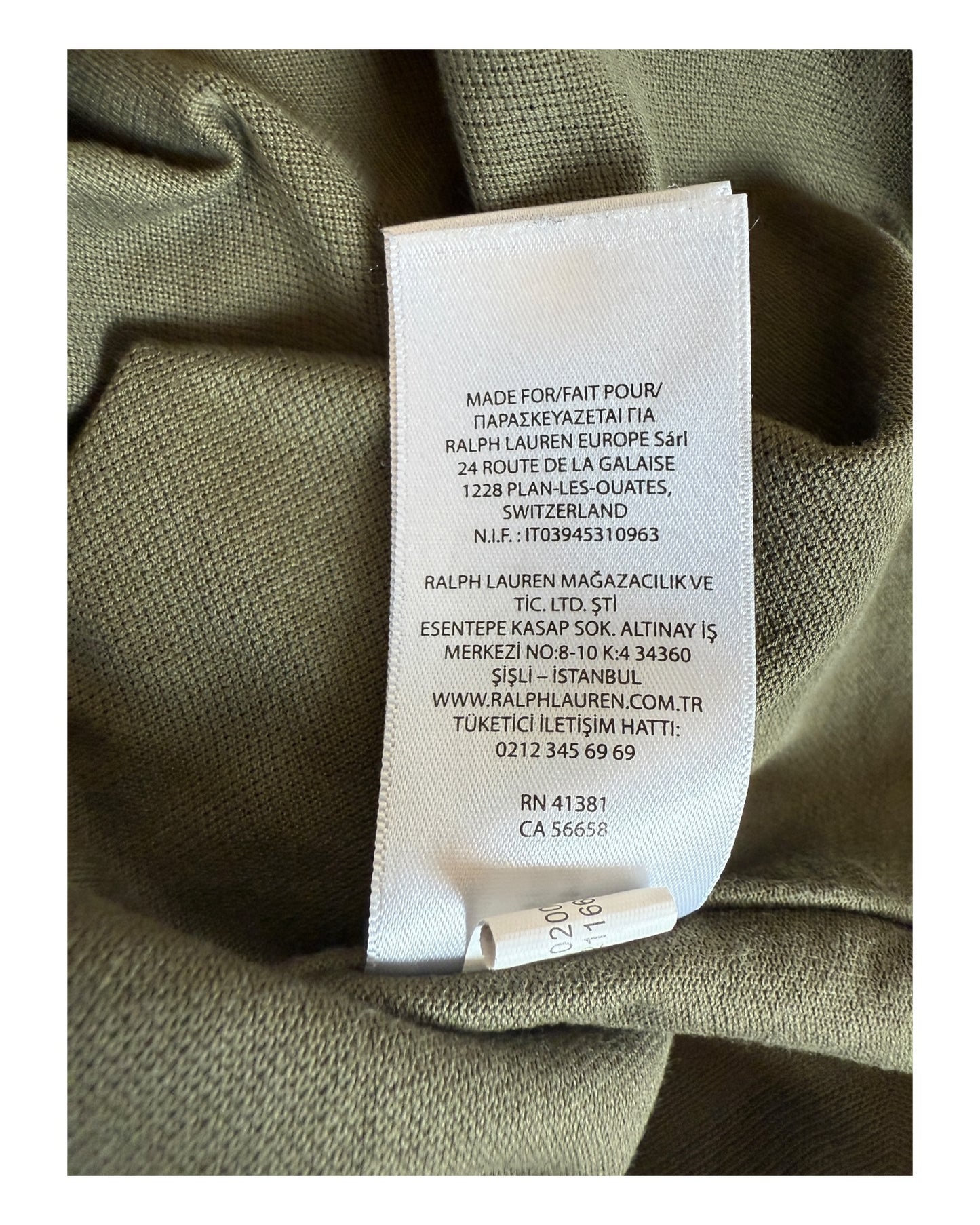 Polo Ralph Lauren Knit Oxford Bluse khaki Größe S