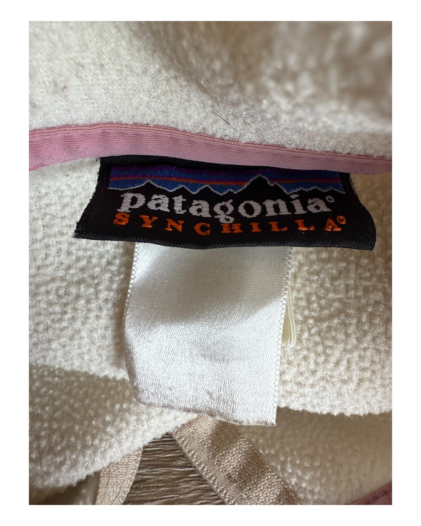 Patagonia Fleece Jacke creme Größe M