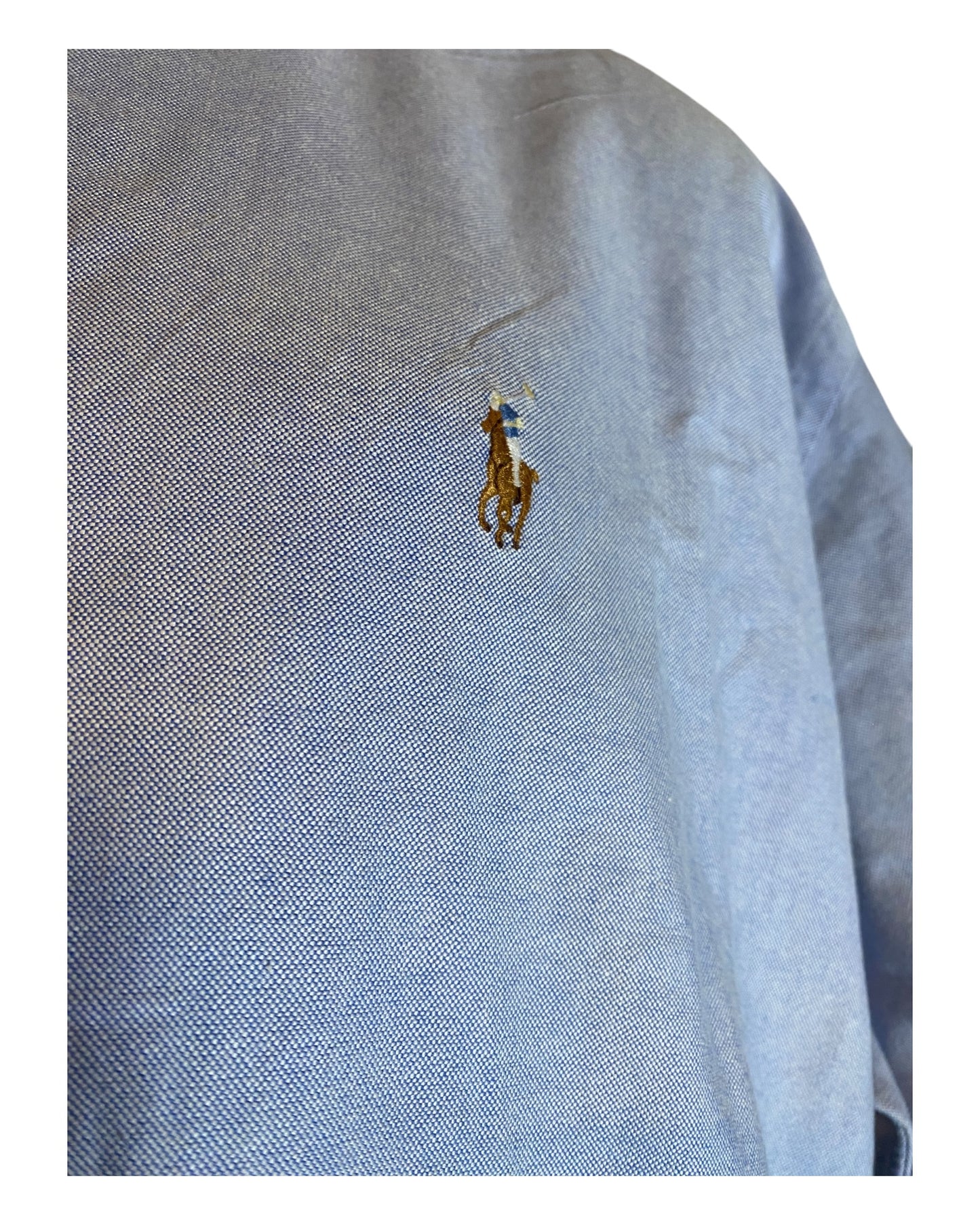 Polo Ralph Lauren Kurzarm Oxfordhemd blau Größe L
