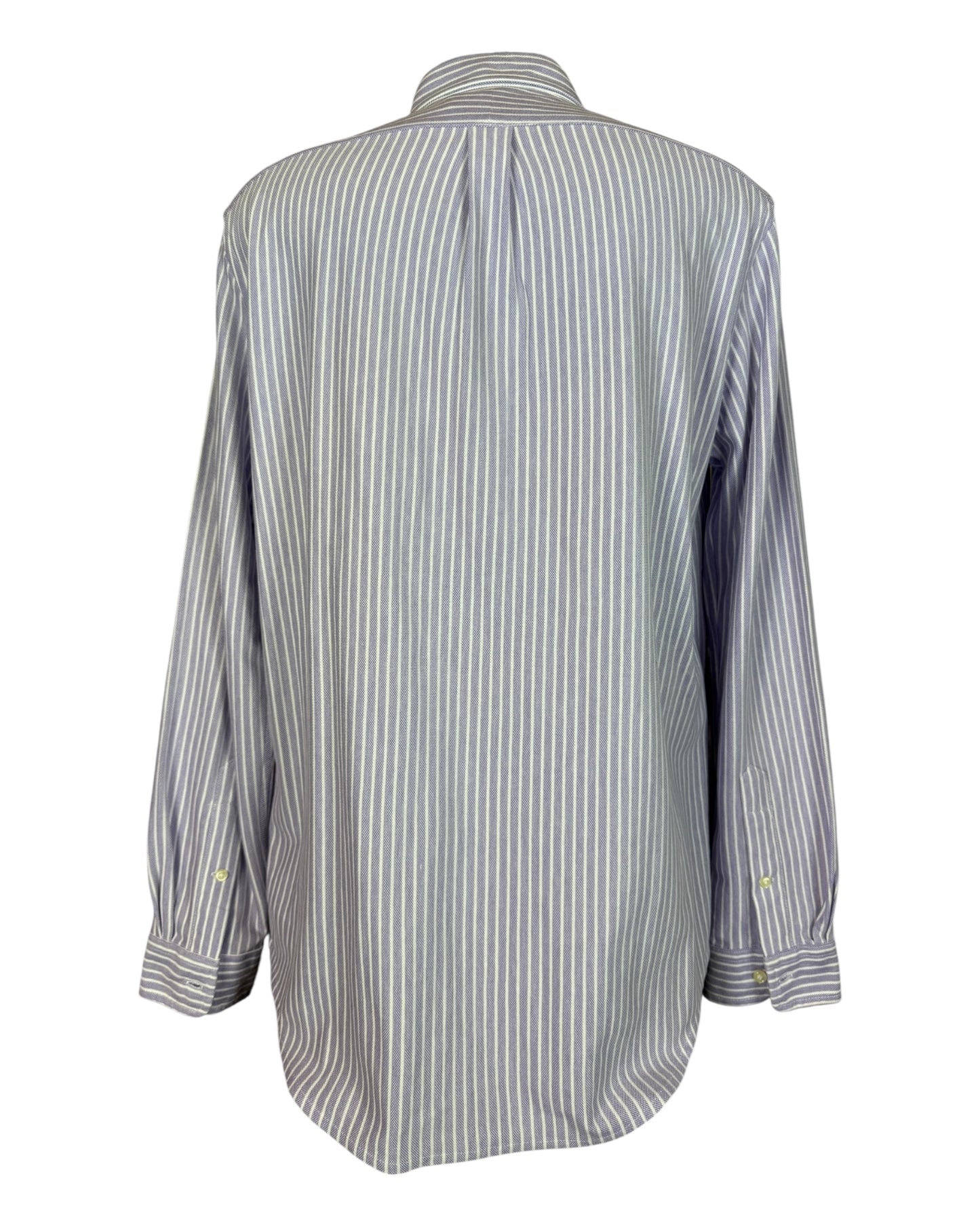 Polo Ralph Lauren Knit Oxfordhemd flieder weiß gestreift Größe L