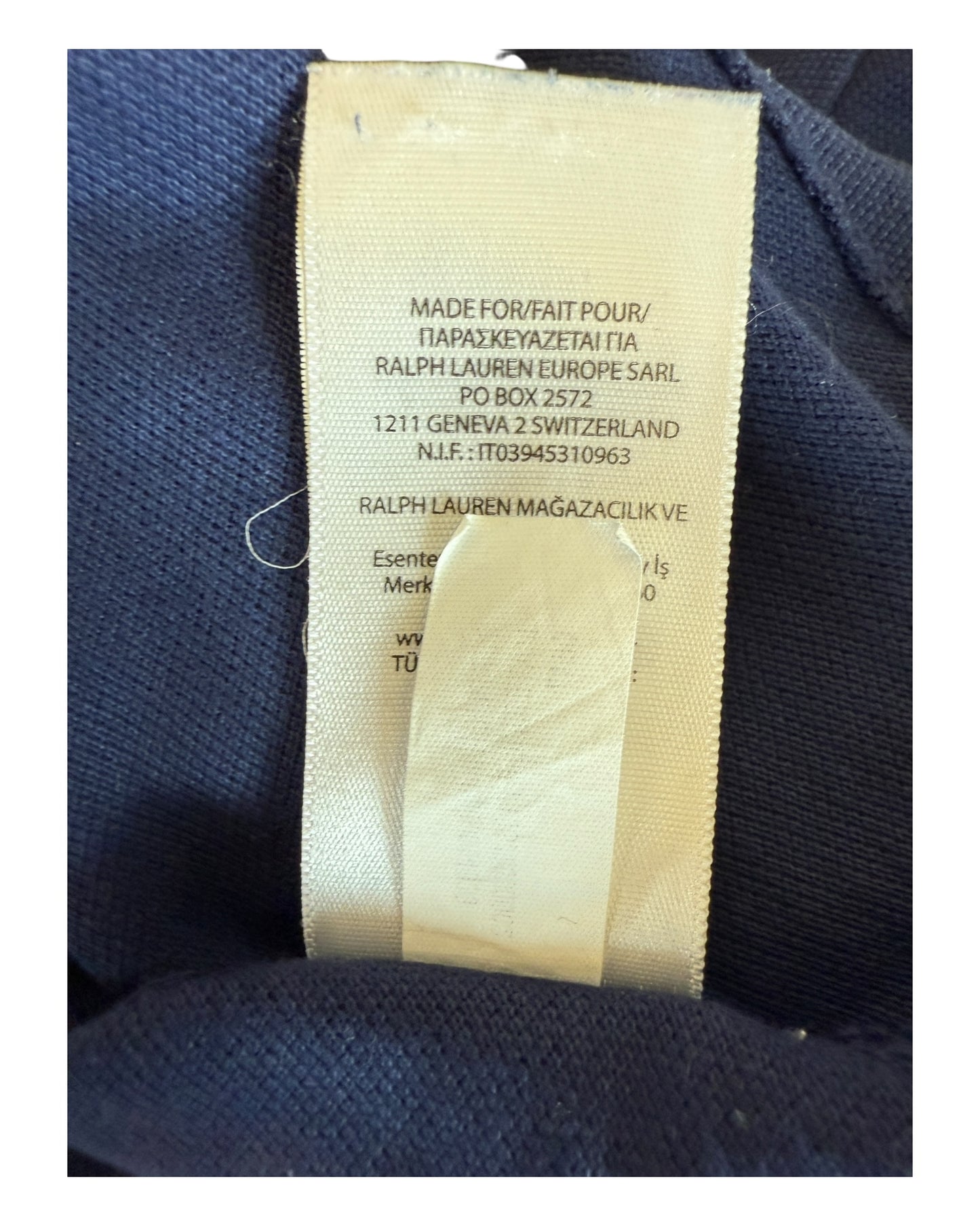 Polo Ralph Lauren langärmliges Poloshirt marineblau Größe M
