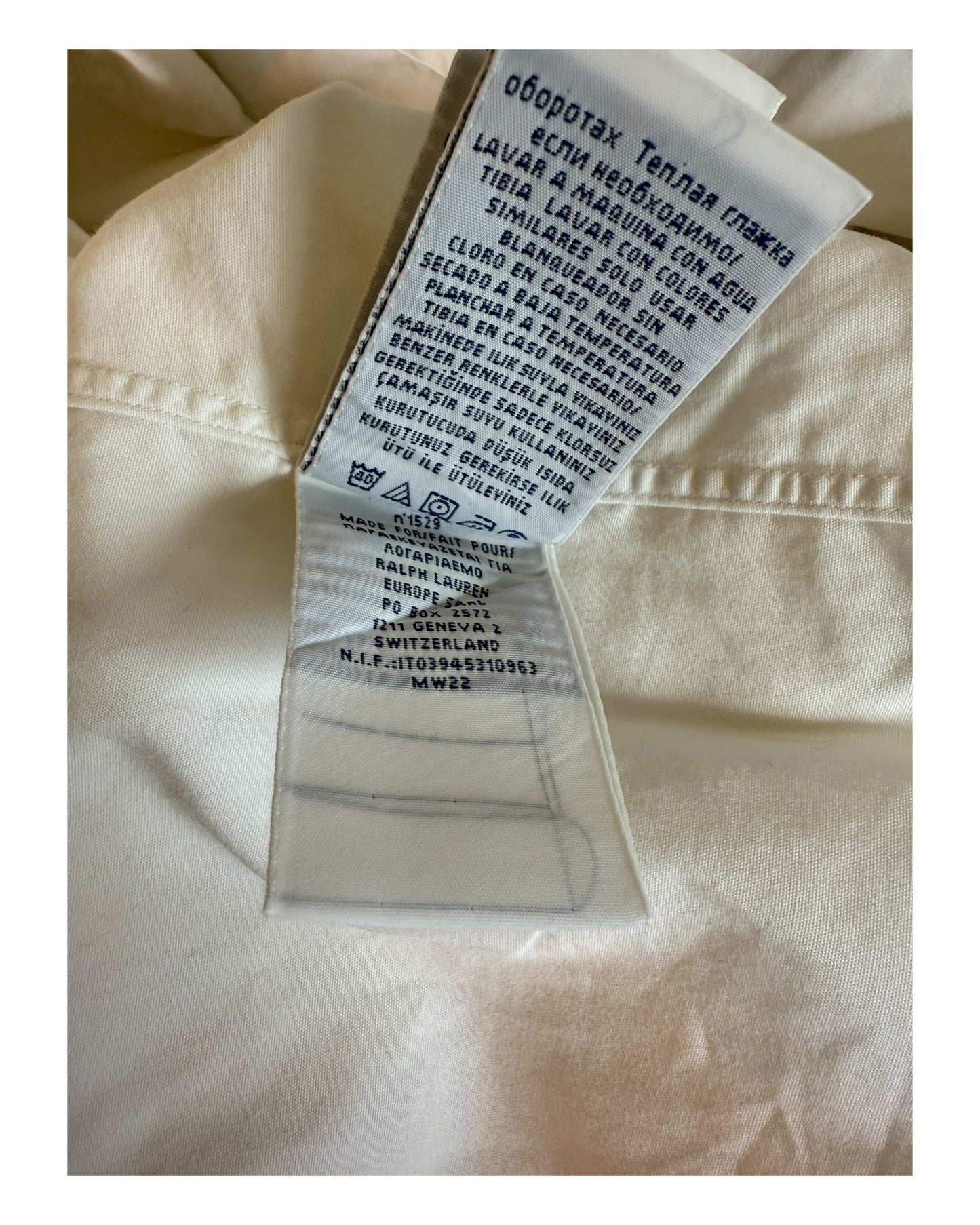 Polo Ralph Lauren Hemd weiß Größe L