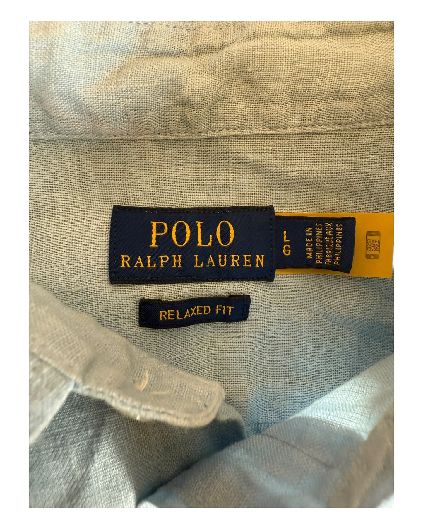 Polo Ralph Lauren Leinenhemd hellblau Größe L