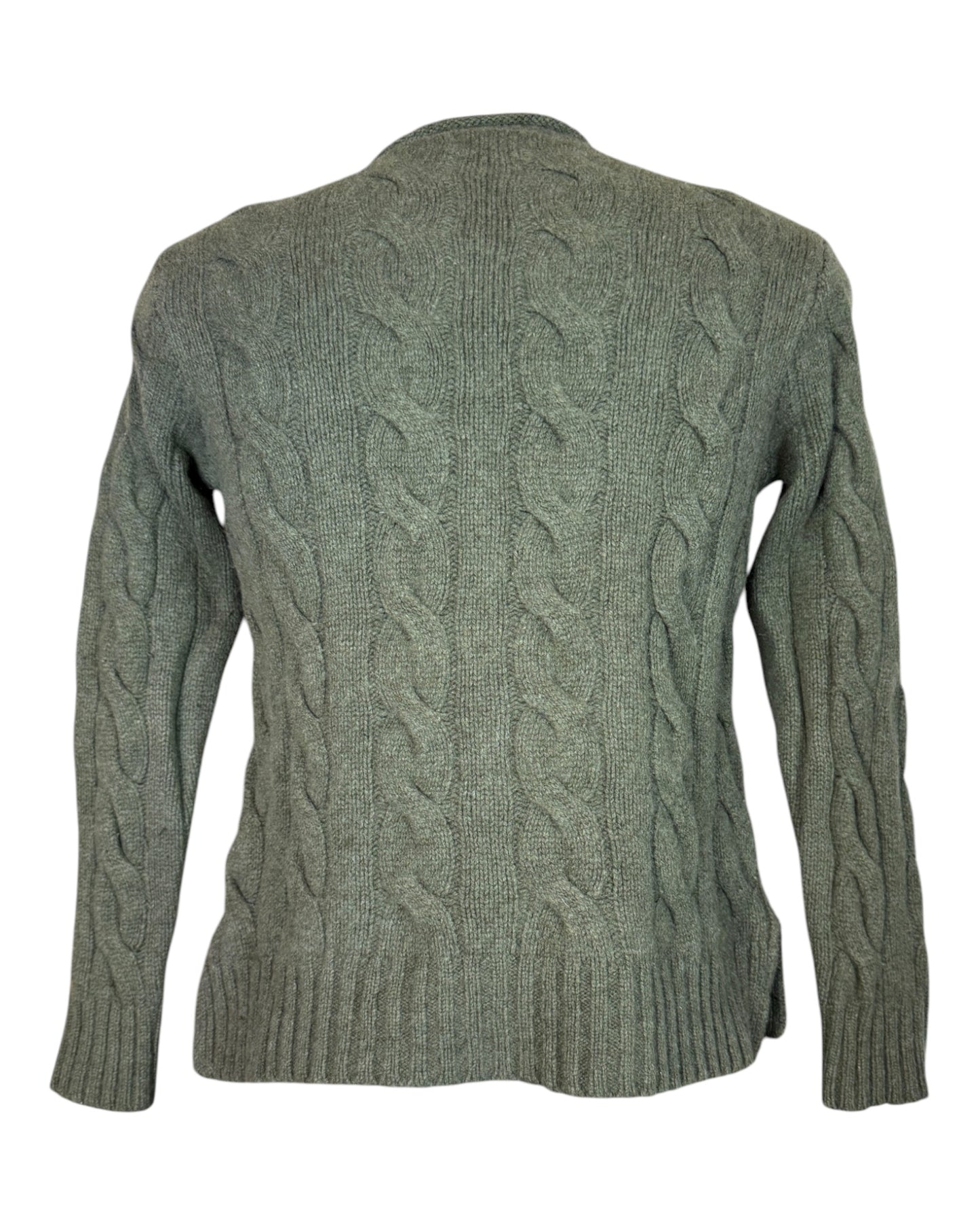 Polo Ralph Lauren Zopfmuster Pullover grün Größer S