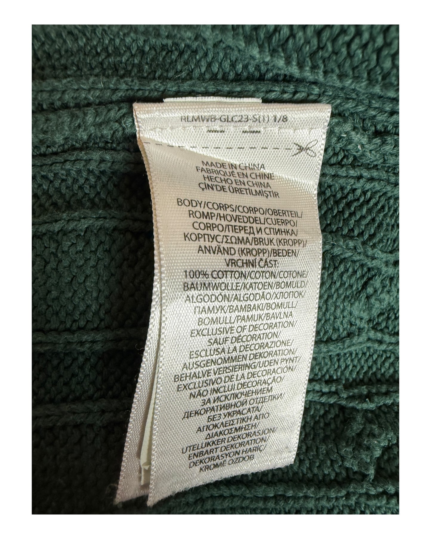 Polo Ralph Lauren Zopfmuster Pullover dunkelgrün Größe S