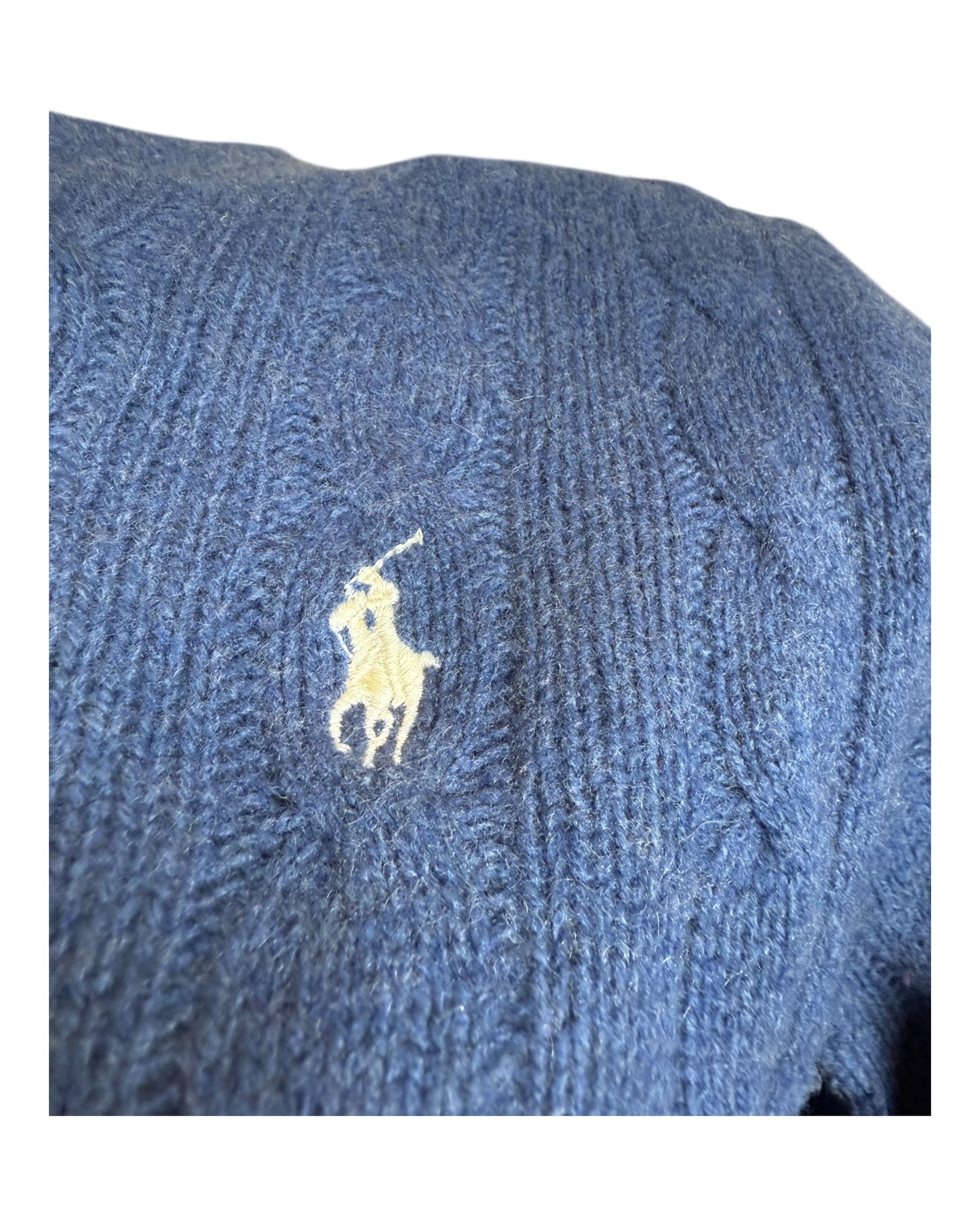 Polo Ralph Lauren Zopfmuster Pullover blau Größe S