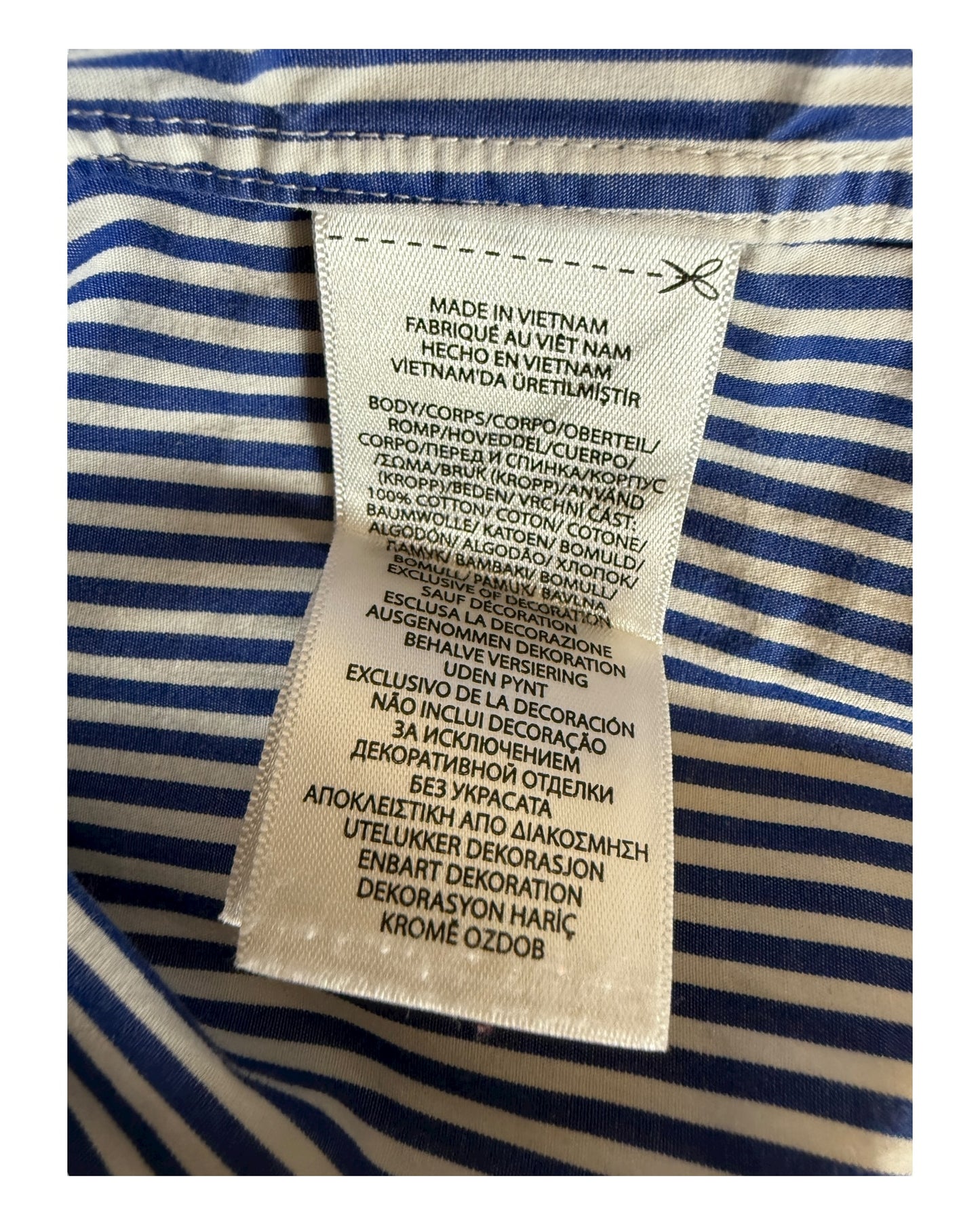 Polo Ralph Lauren Hemd blau weiß gestreift Größe L