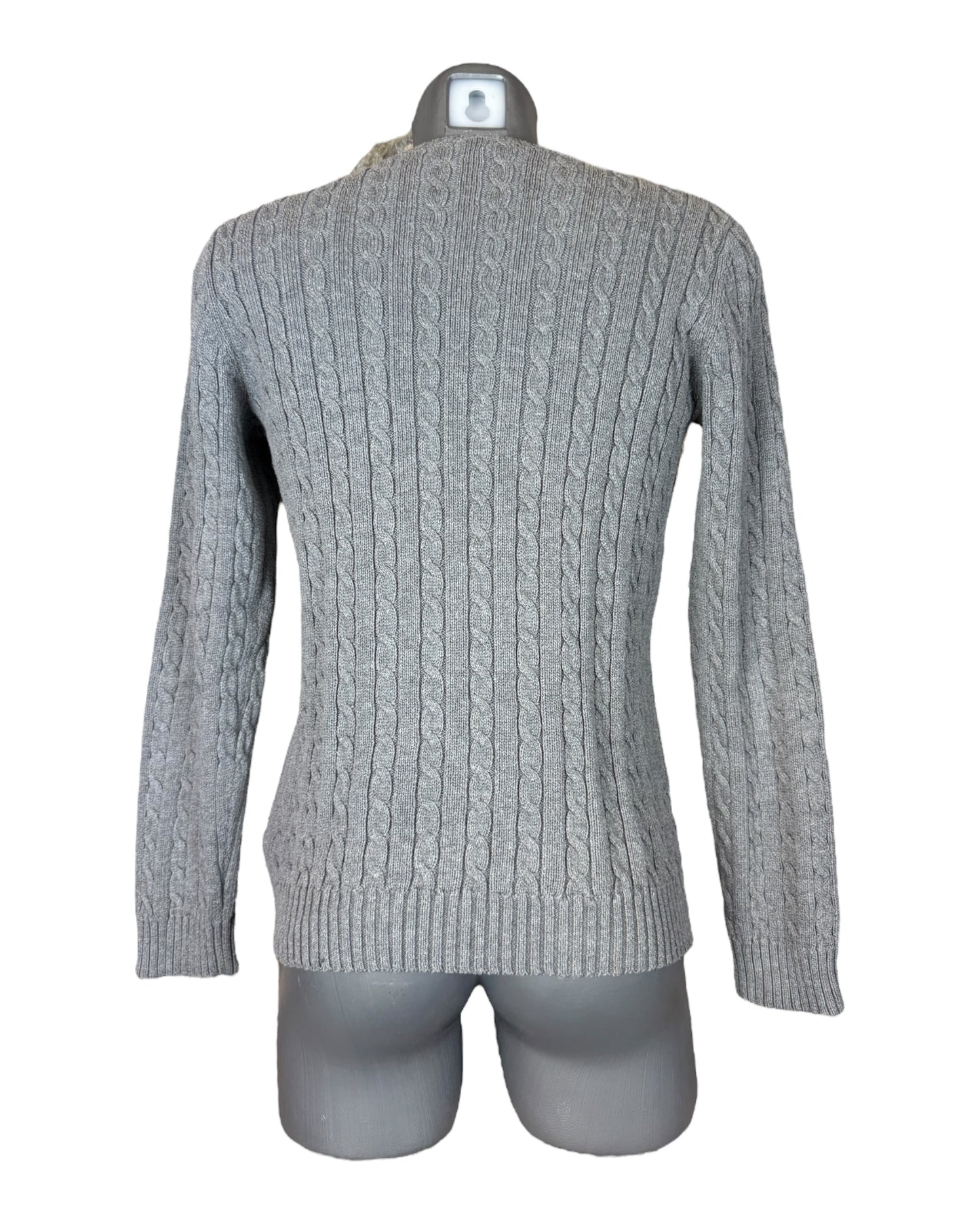 Polo Ralph Lauren Zopfmuster Pullover grau Größe M