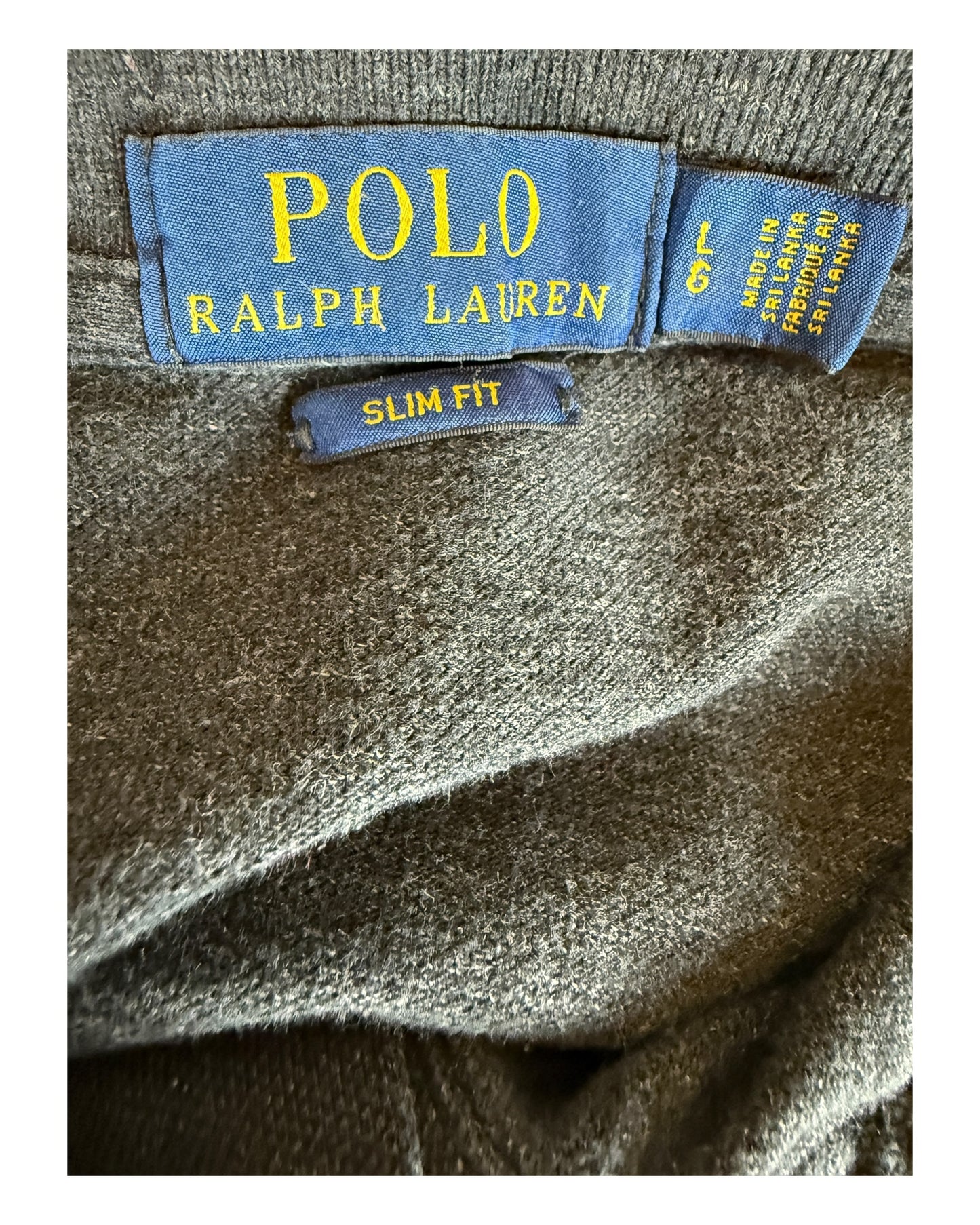 Polo Ralph Lauren Poloshirt schwarz meliert Größe L