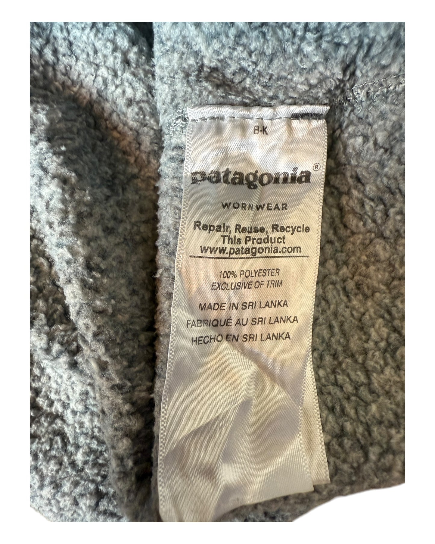 Patagonia Fleece Jacke grau Größe M