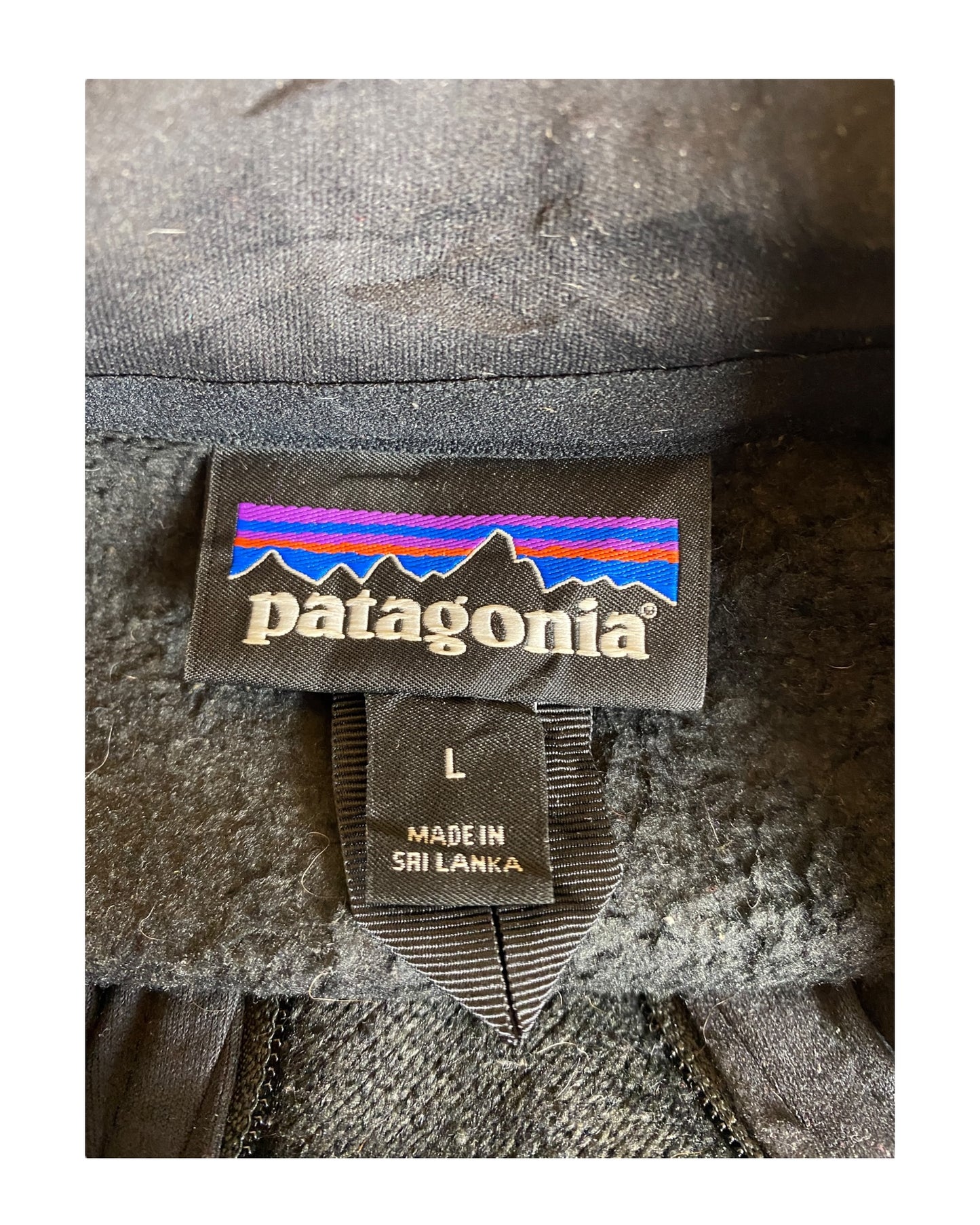 Patagonia Fleece Jacke schwarz Größe L