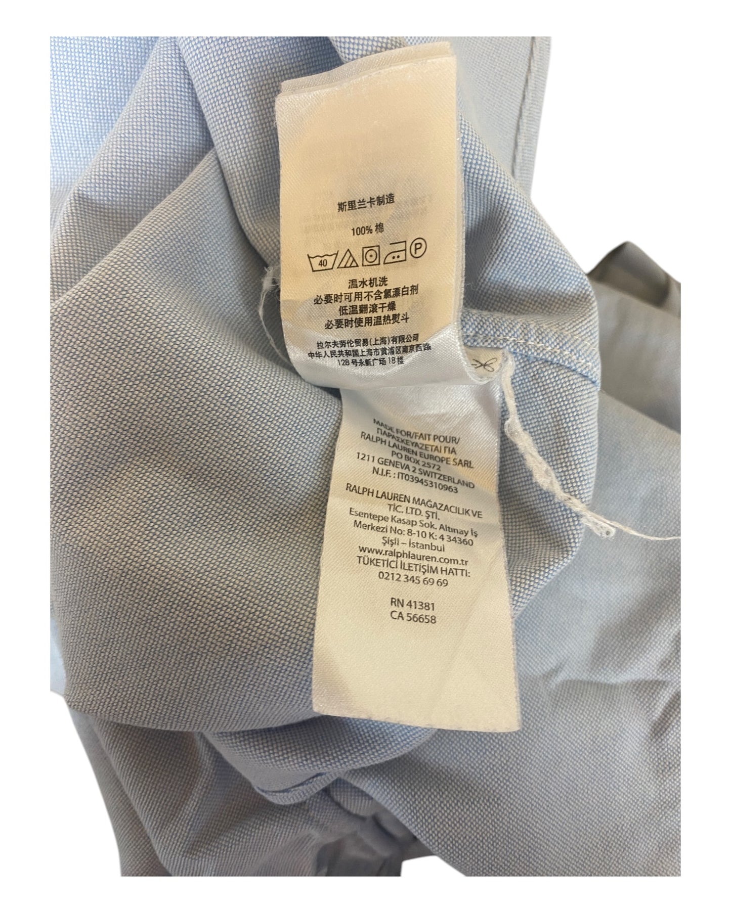 Polo Ralph Lauren Oxfordhemd hellblau Größe M