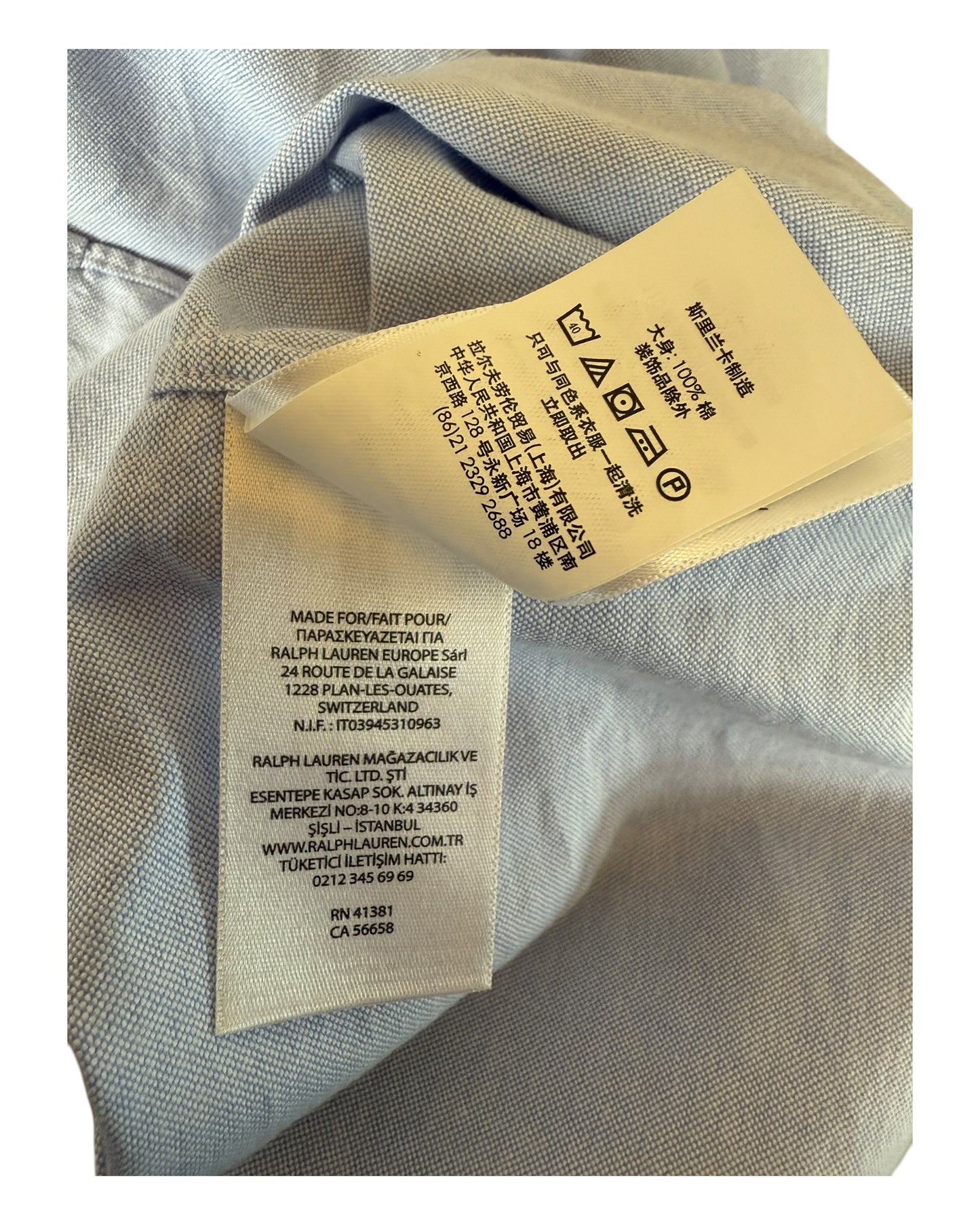 Polo Ralph Lauren Oxfordhemd Bluse hellblau Größe M