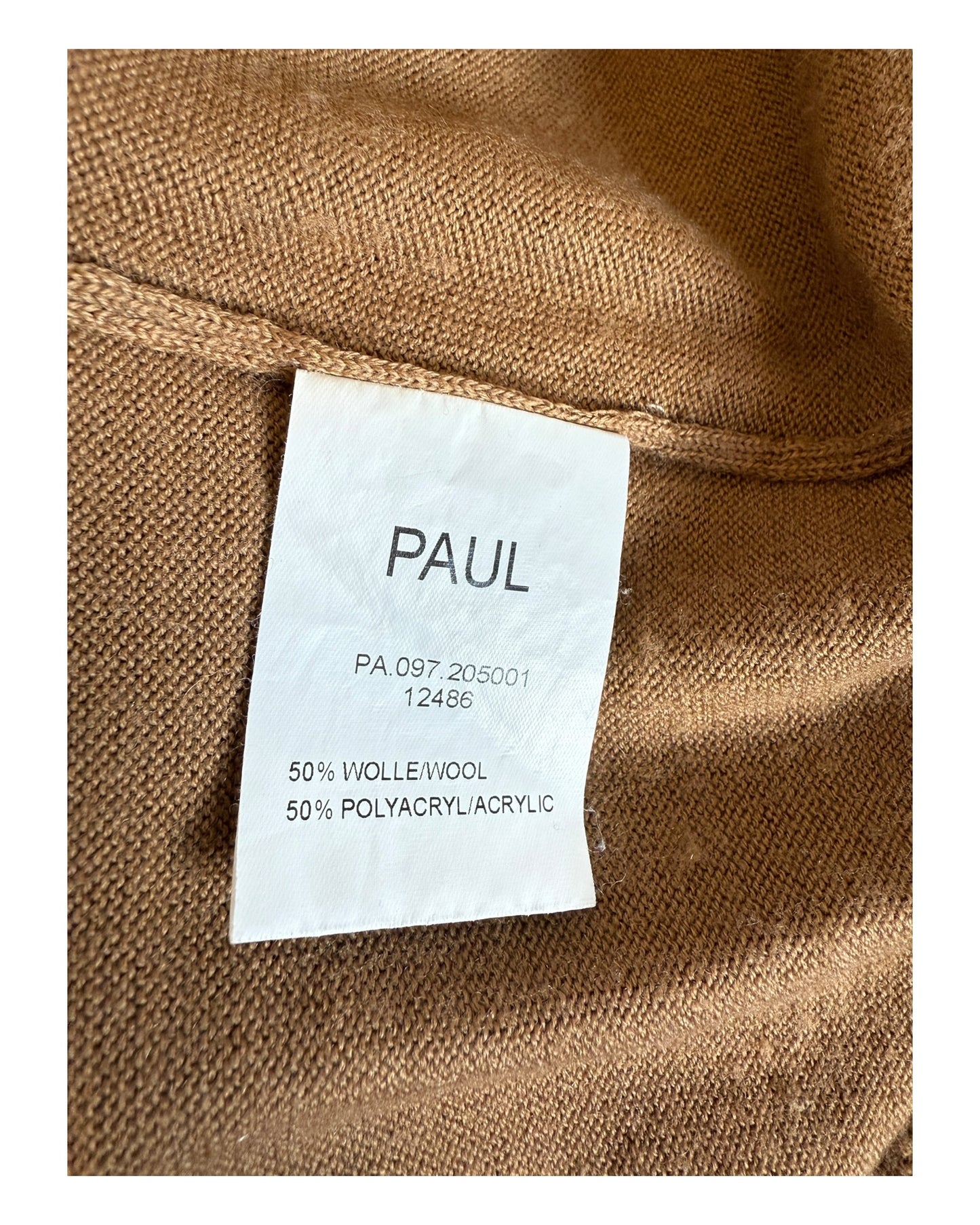 Paul Pullover High Neck braun Größe L