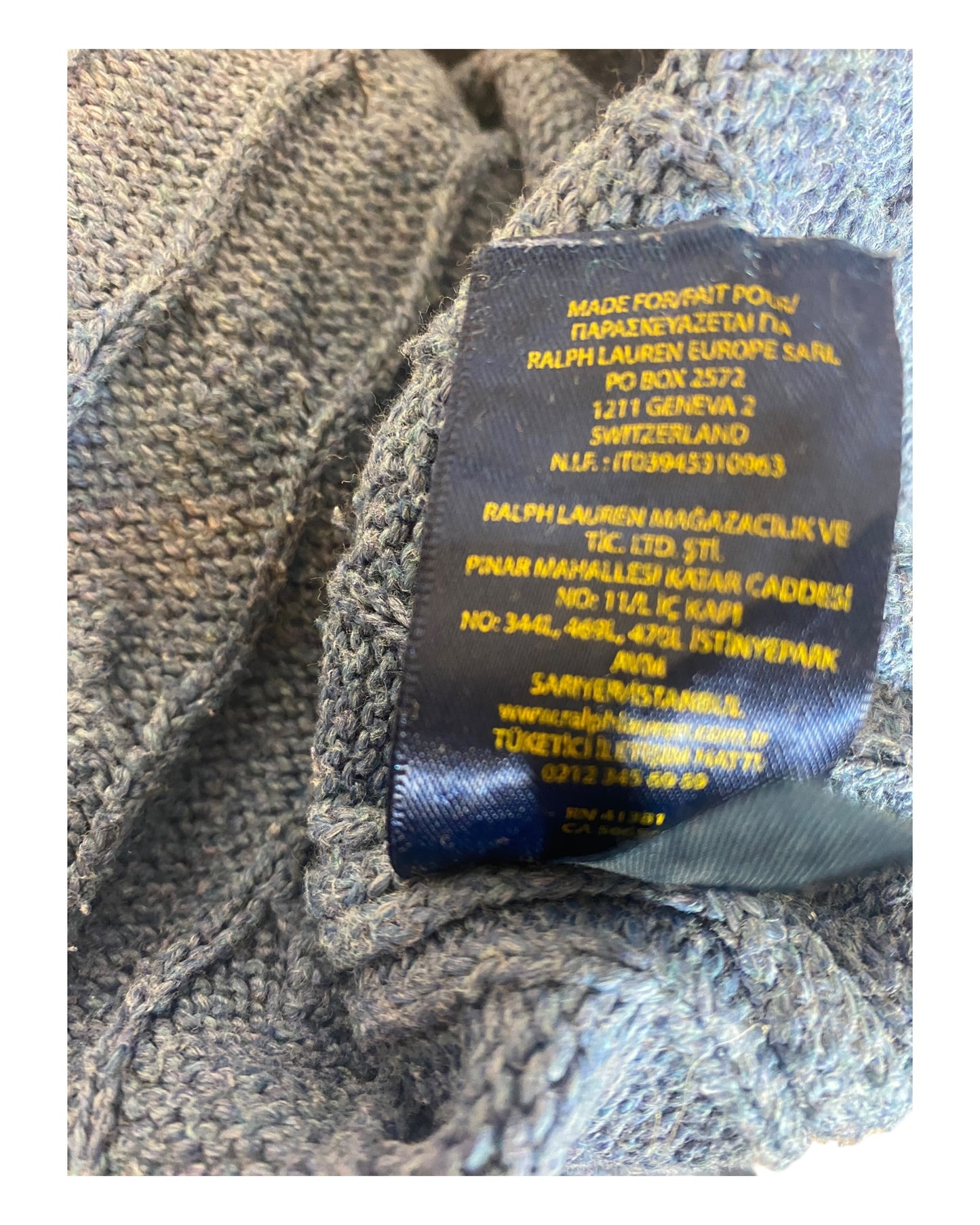 Polo by Ralph Lauren Half Zip Pullover schwarz Größe M