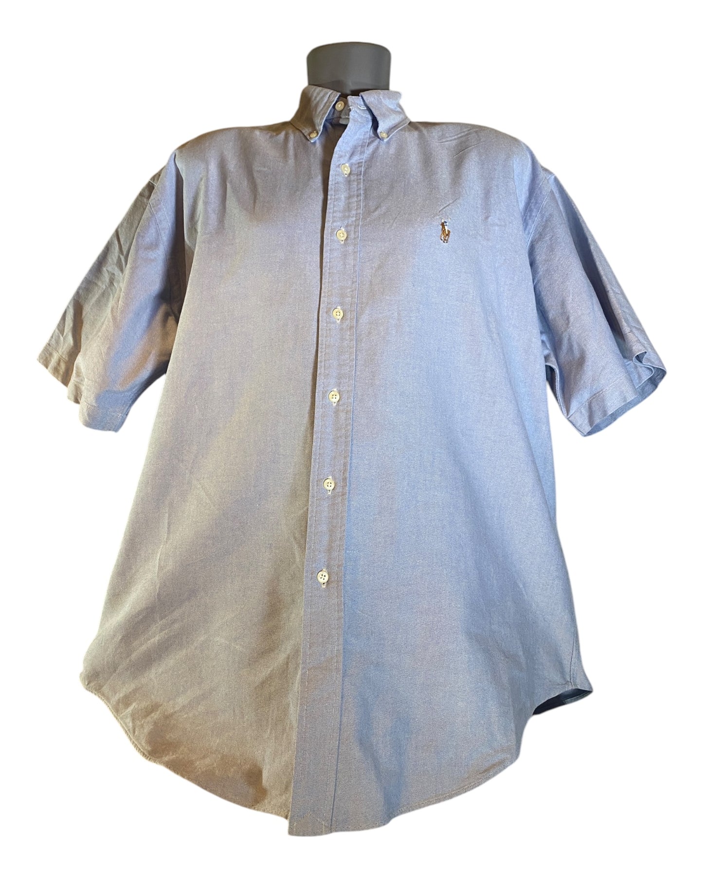 Polo Ralph Lauren Kurzarm Oxfordhemd blau Größe L