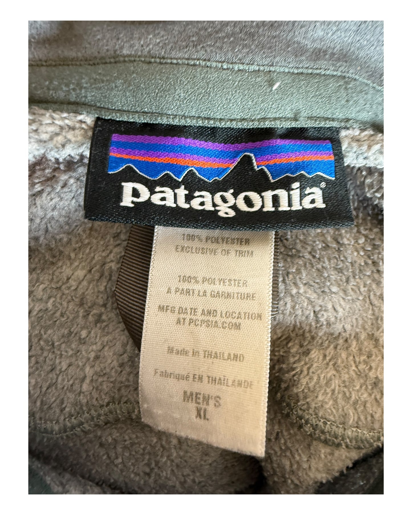 Patagonia Fleece Half Zip Pullover grau Größe XL