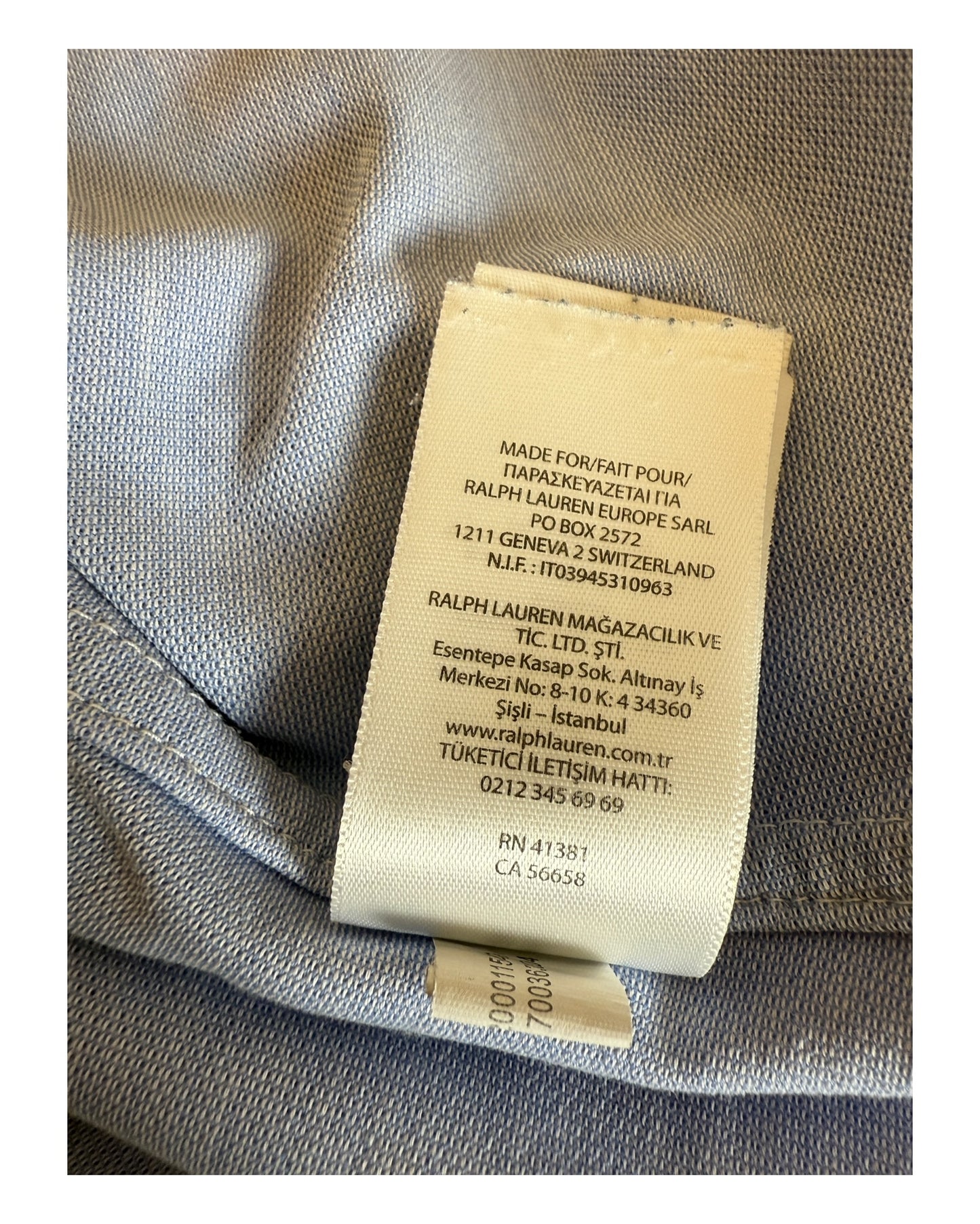 Polo Ralph Lauren Knit Oxford Bluse hellblau Größe M