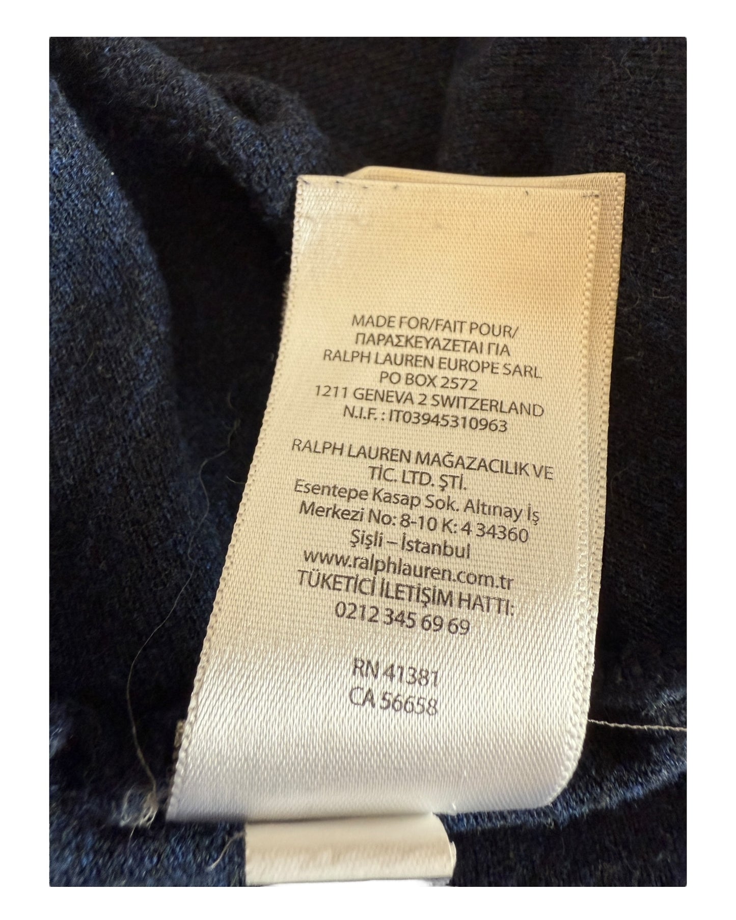 Polo Ralph Lauren Poloshirt marineblau meliert Größe M