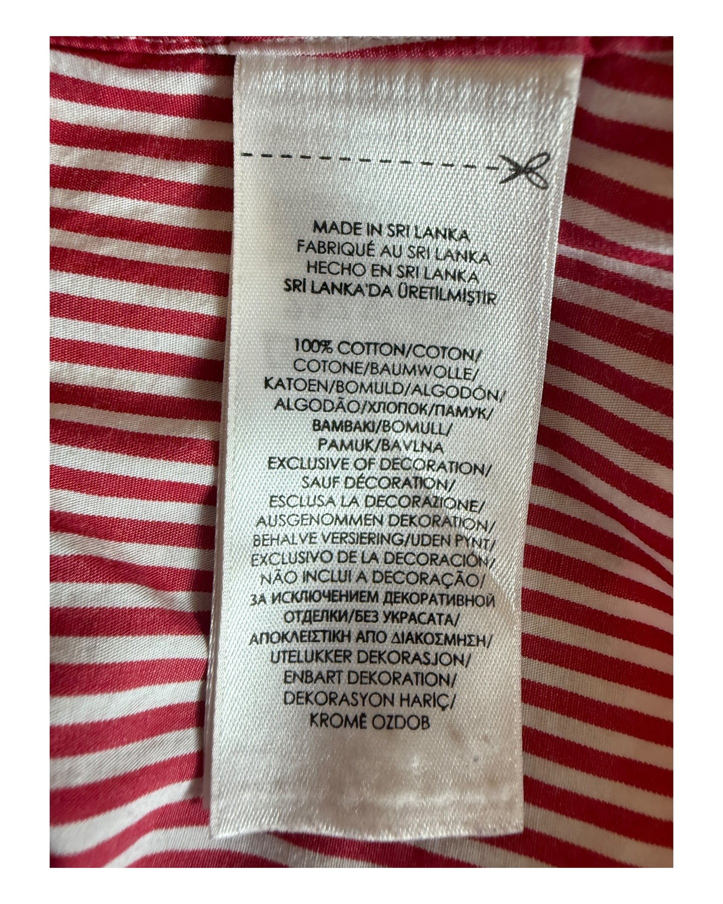 Polo Ralph Lauren Hemd rot weiß gestreift Größe M