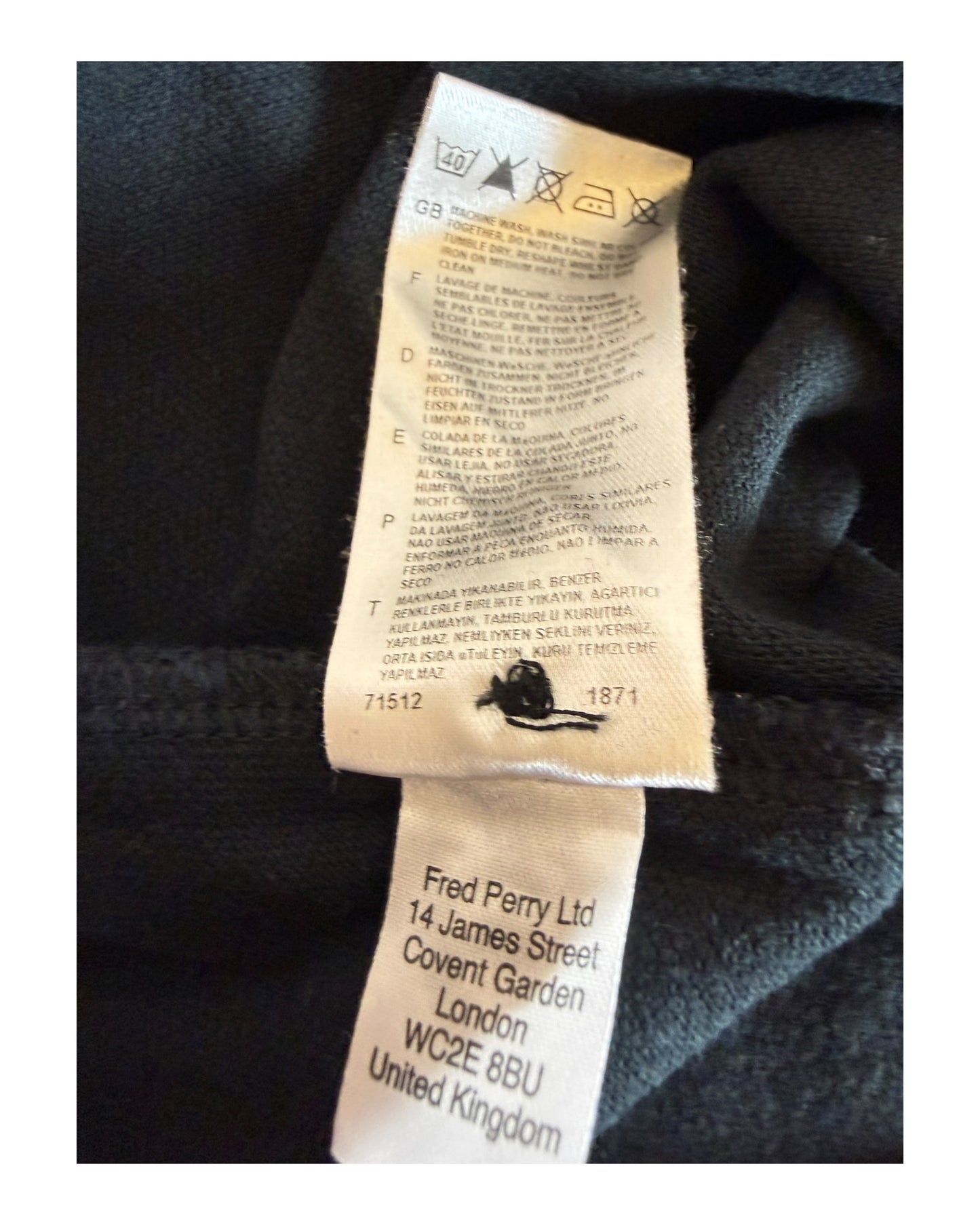 Fred Perry Poloshirt schwarz Größe M