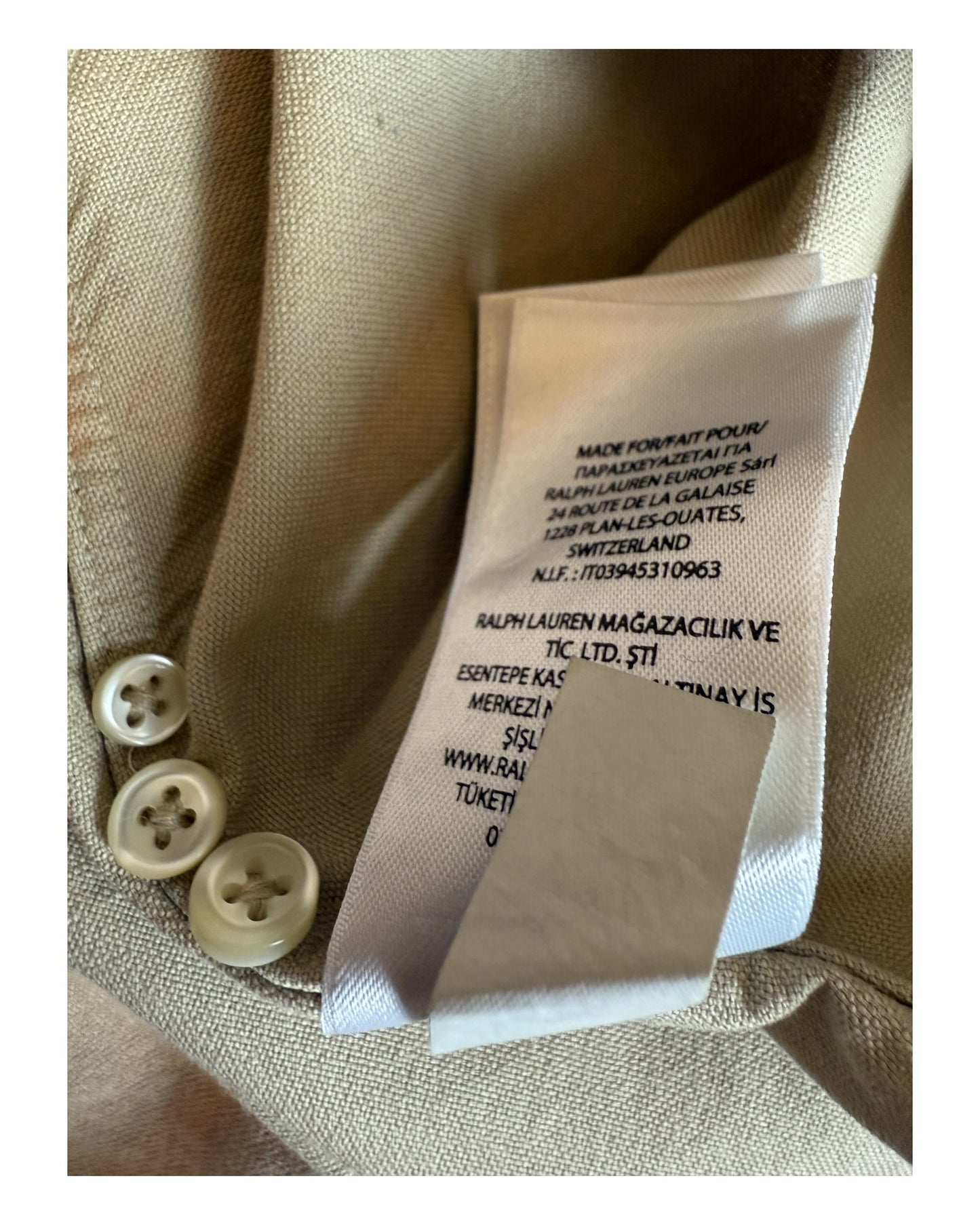 Polo Ralph Lauren Oxfordhemd beige Größe M