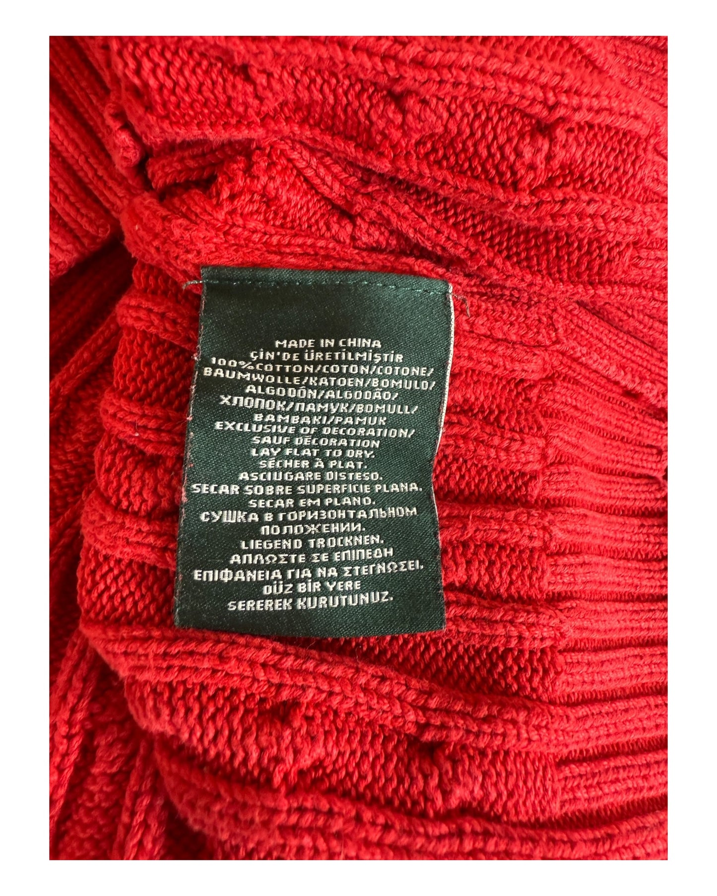 Polo Ralph Lauren Zopfmuster Pullover rot Größe S