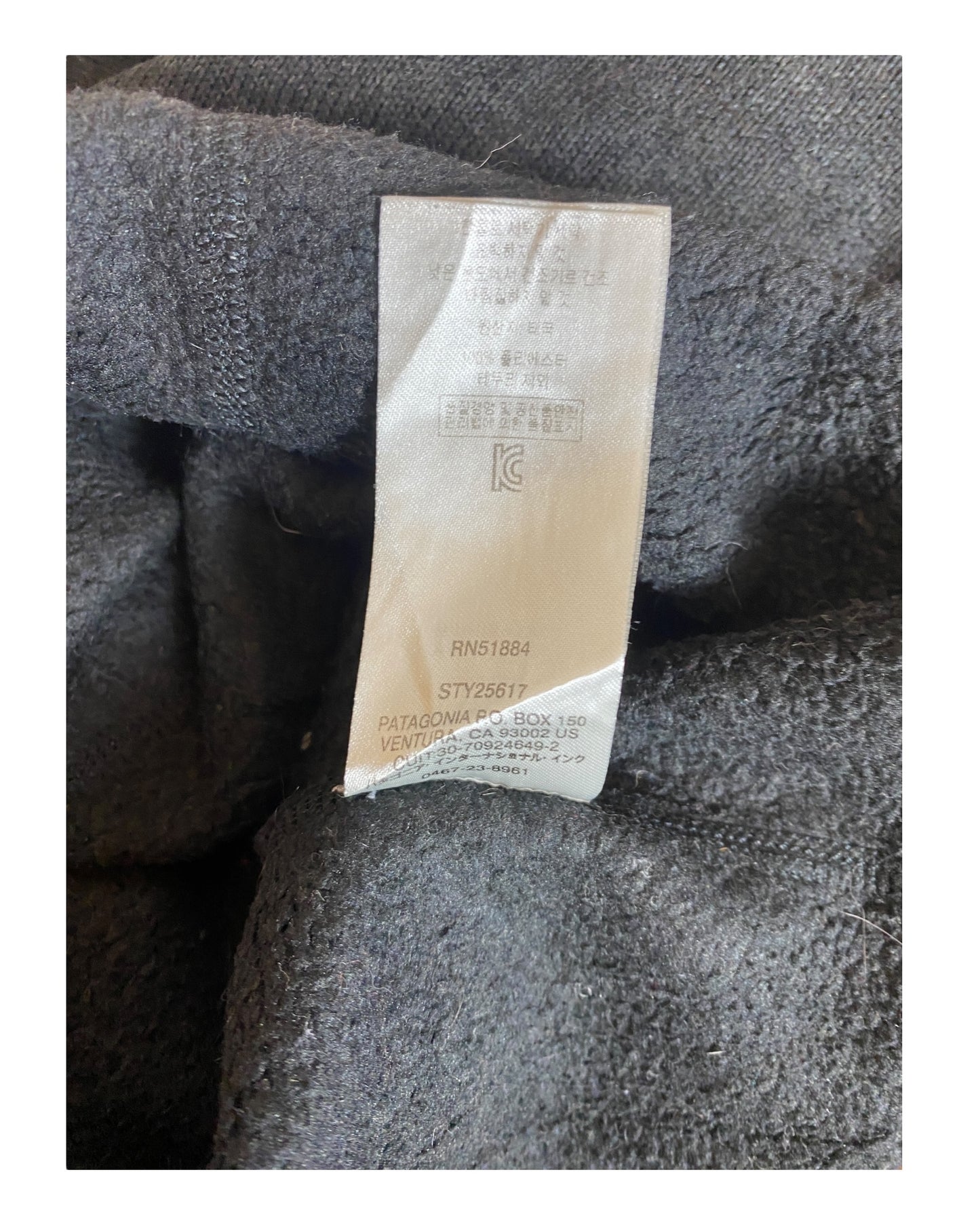 Patagonia Fleece Half Zip Pullover schwarz Größe M