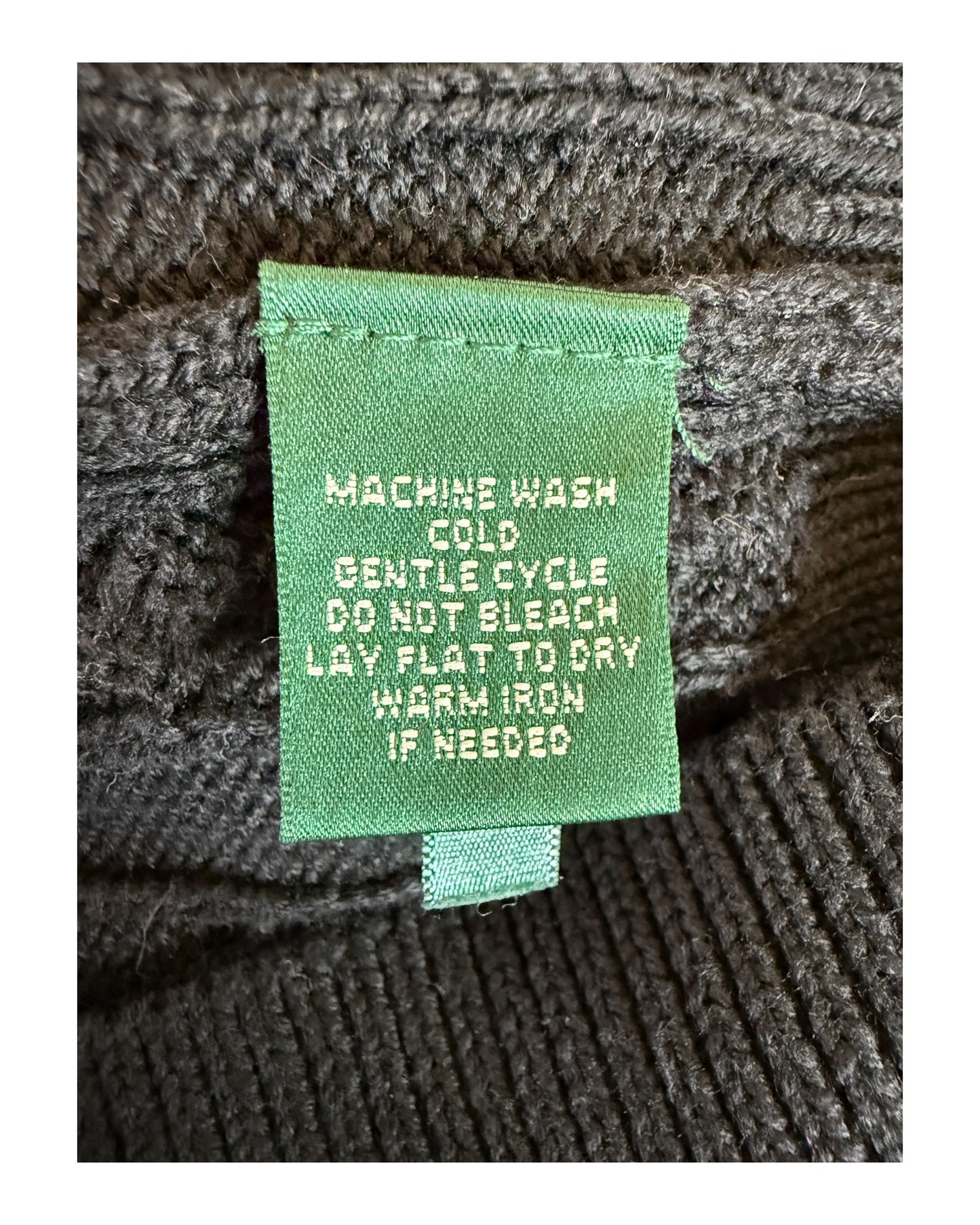 Polo Ralph Lauren Zopfmuster Strickjacke schwarz Größe M