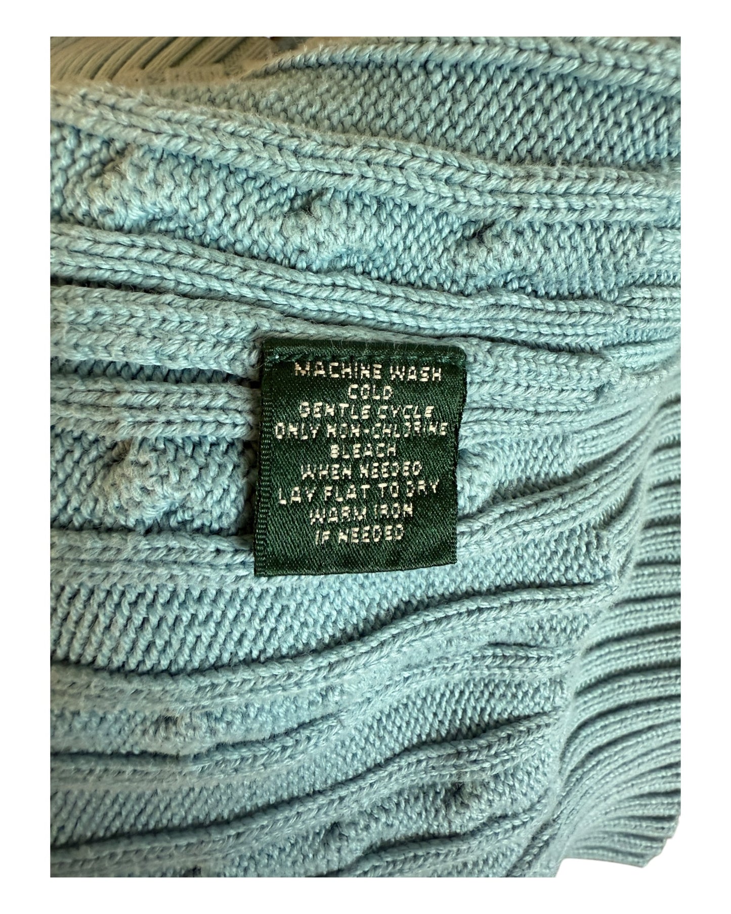 Polo Ralph Lauren Strickjacke Zopfmuster türkis Größe S