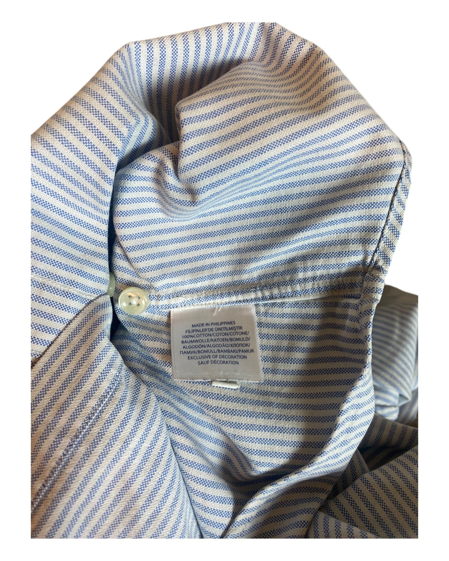 Polo Ralph Lauren Oxfordhemd blau weiß gestreift Größe M