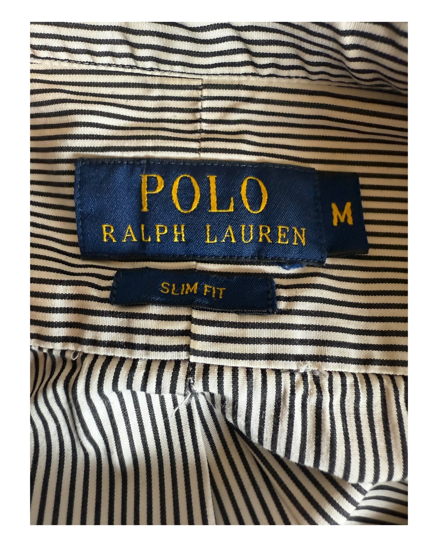 Polo Ralph Lauren Hemd schwarz weiß gestreift Größe M