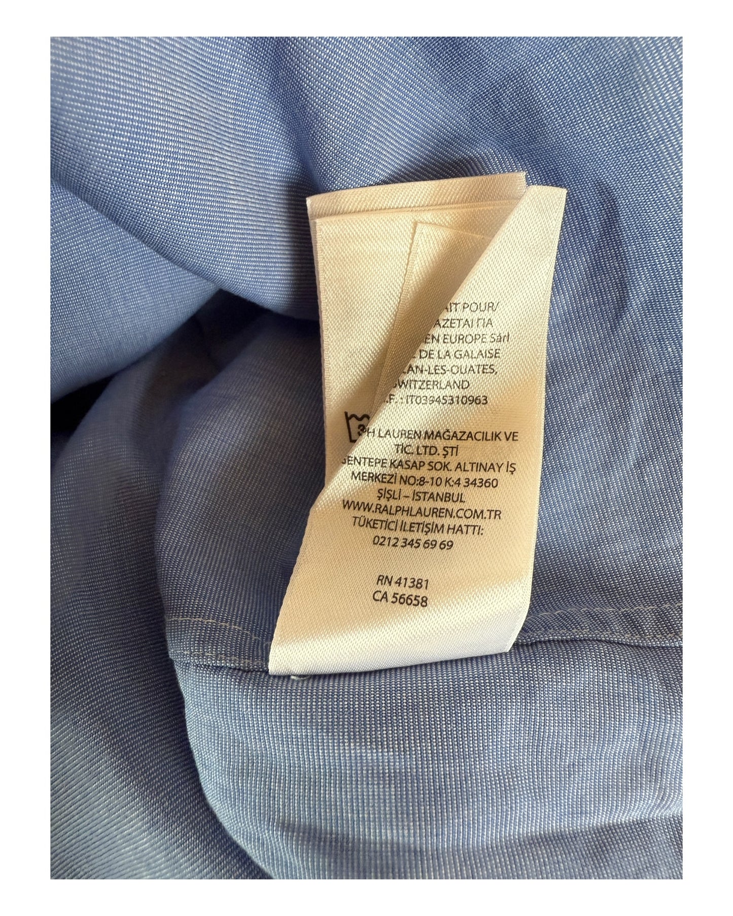 Polo Ralph Lauren Hemd hellblau Größe L