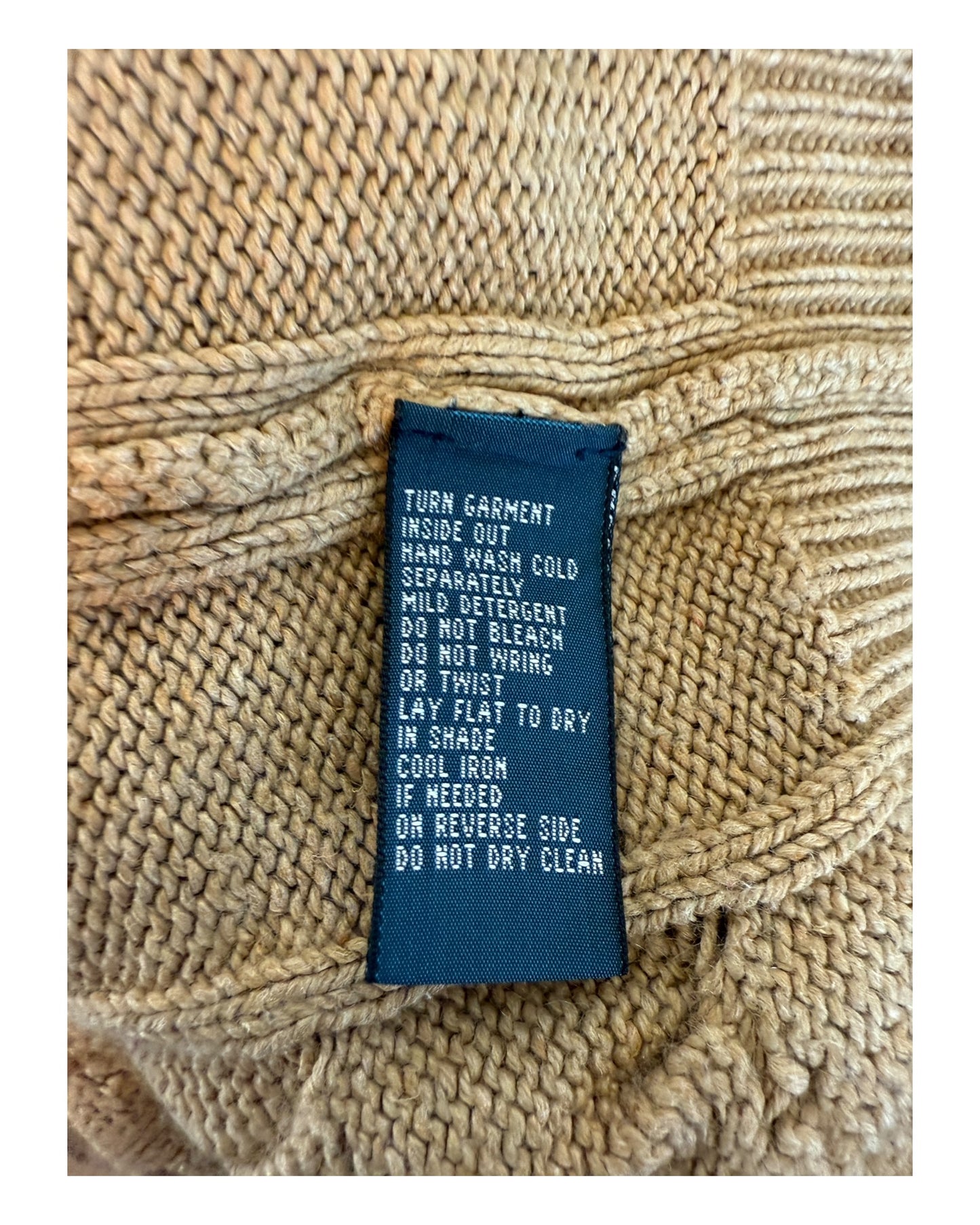 Polo Ralph Lauren Zopfmuster Half Zip Pullover beige Größe L