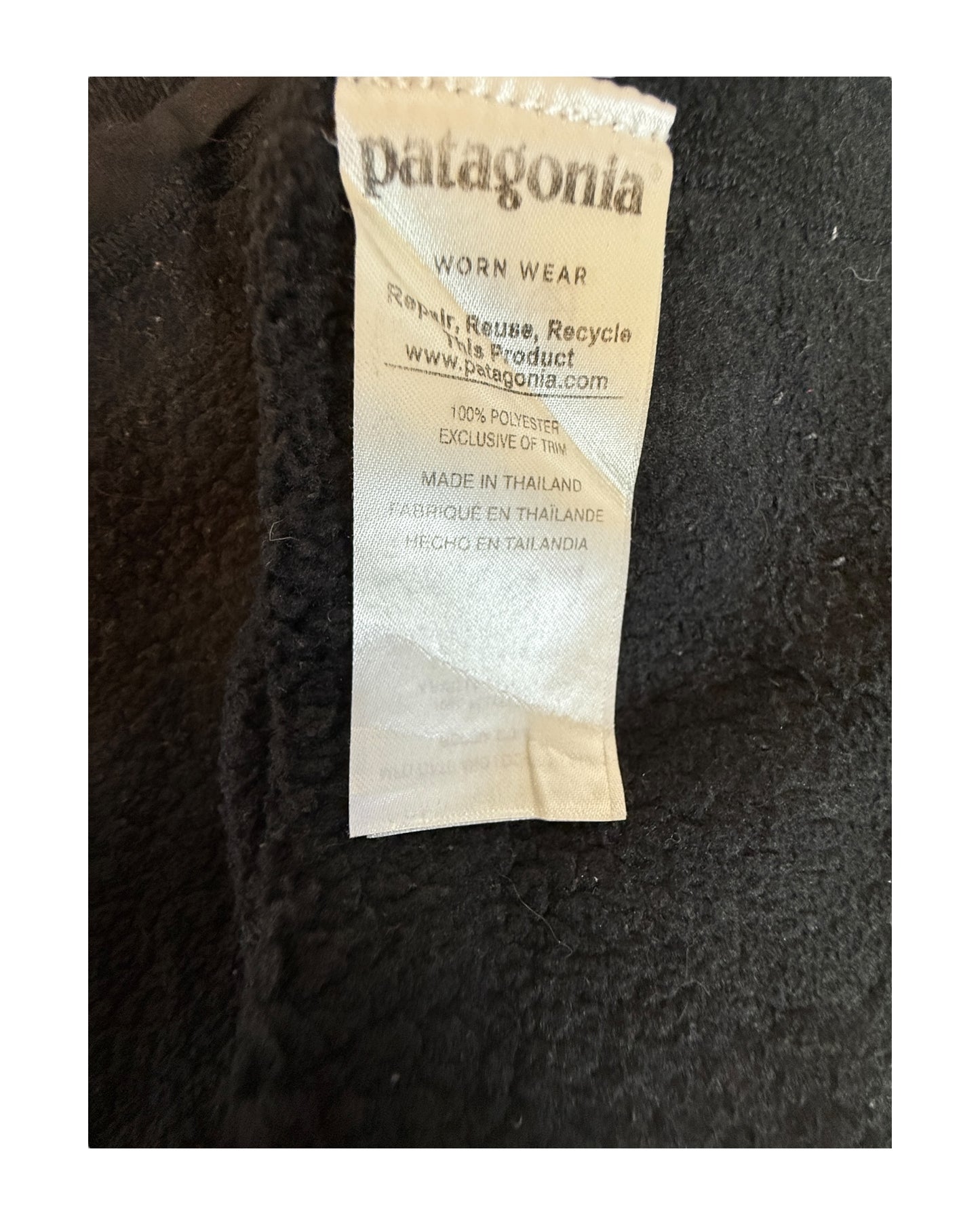 Patagonia Fleece Half Zip Pullover schwarz Größe L