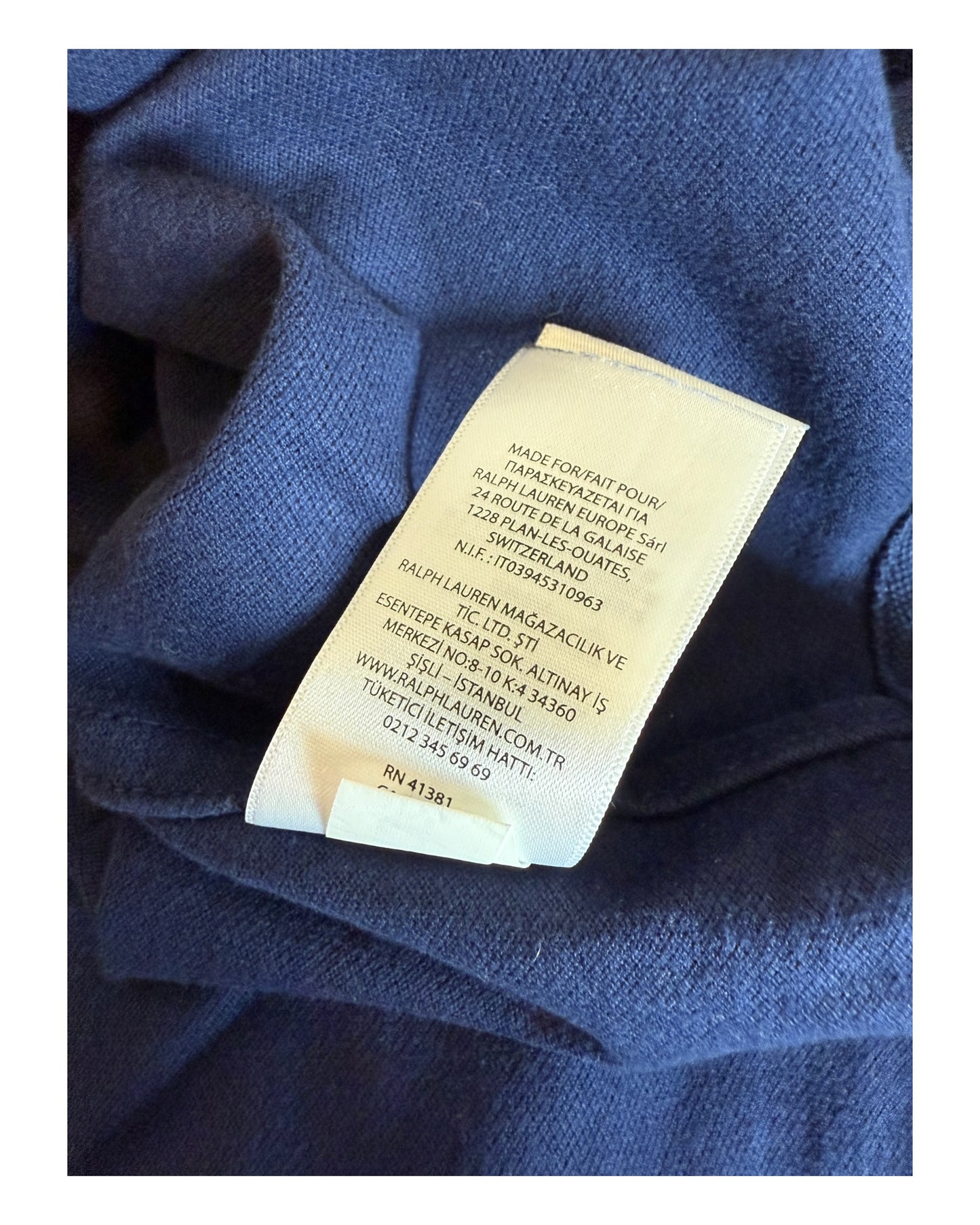 Polo Ralph Lauren Knit Oxfordhemd marineblau Größe L