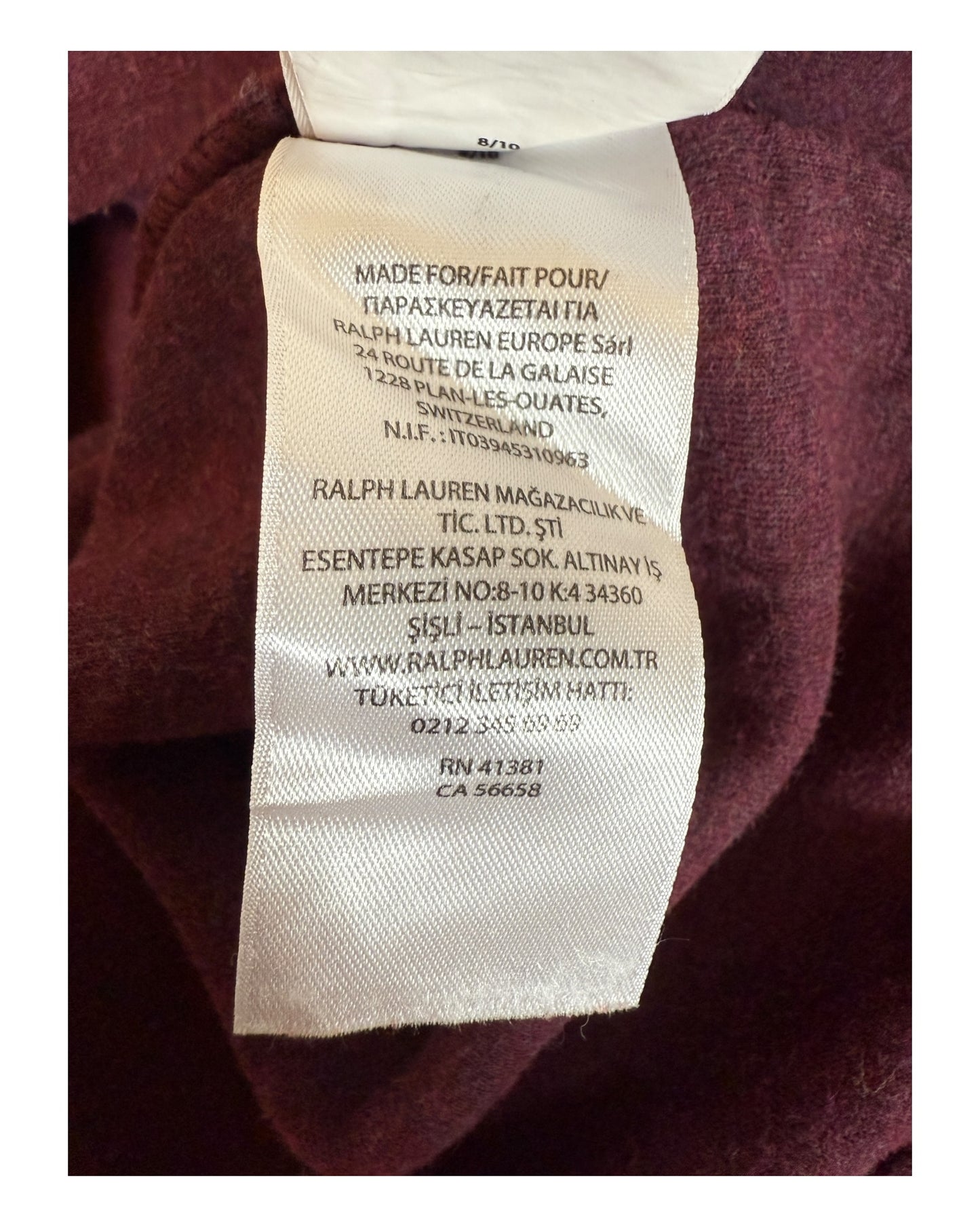 Polo Ralph Lauren Half Zip Pullover rot Größe M