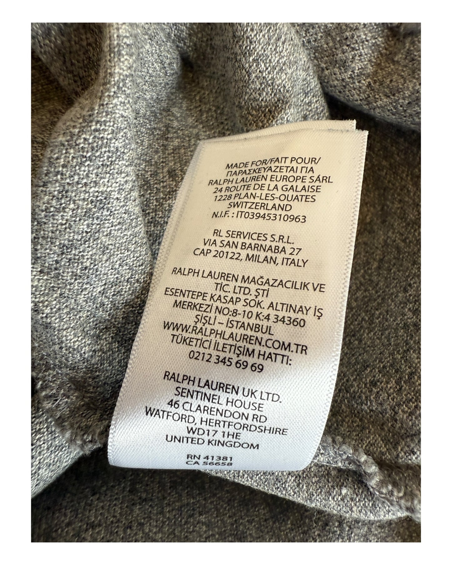Polo Ralph Lauren Poloshirt grau Größe M