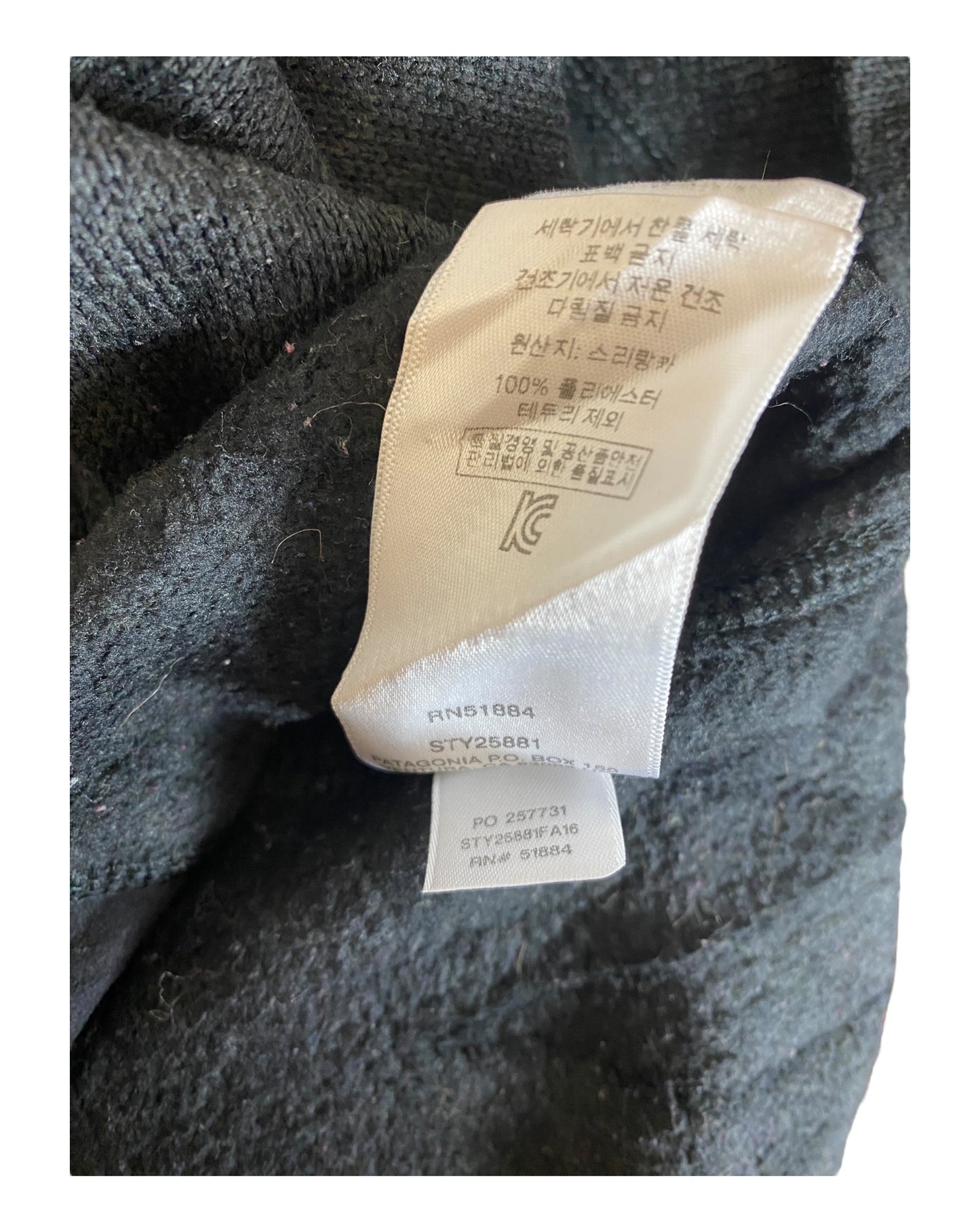 Patagonia Fleece Weste schwarz Größe M