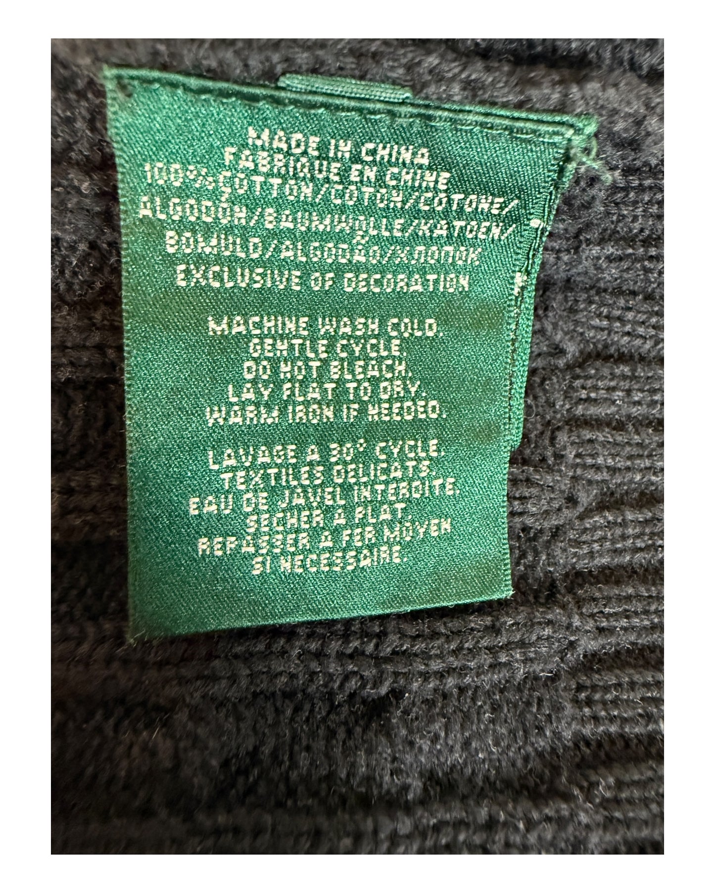 Polo Ralph Lauren Zopfmuster Pullover schwarz Größe M