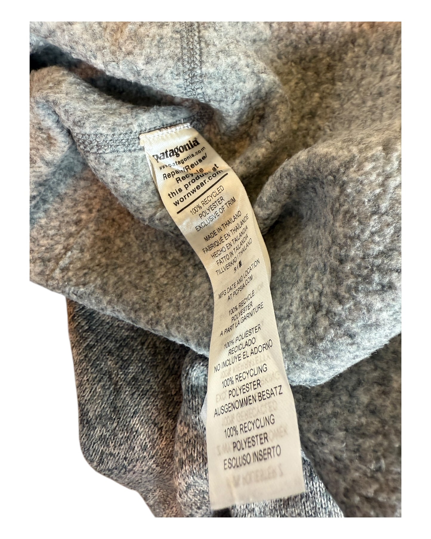 Patagonia Fleece Jacke grau Größe XL