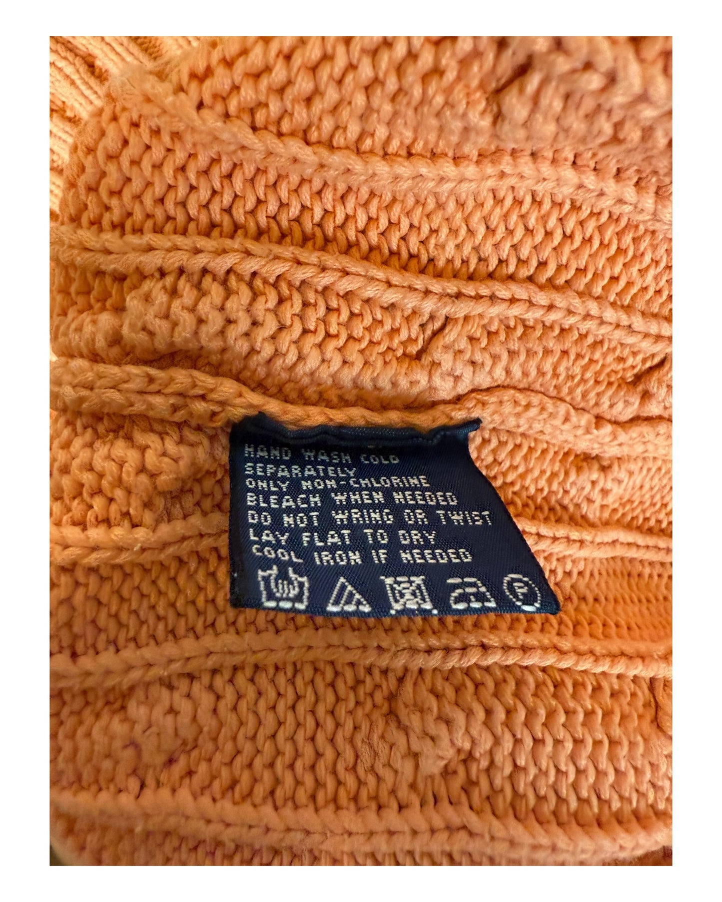 Polo Ralph Lauren Zopfmuster Pullover orange Größe M