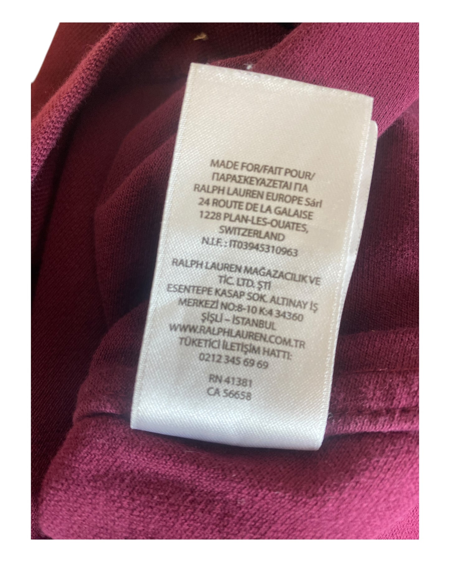 Polo Ralph Lauren Knit Oxfordhemd Bluse bordeauxrot Größe M