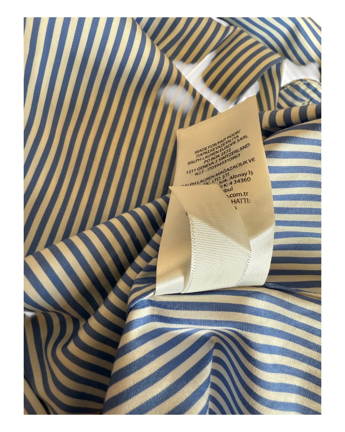 Polo Ralph Lauren Bluse blau weiß gestreift Größe M