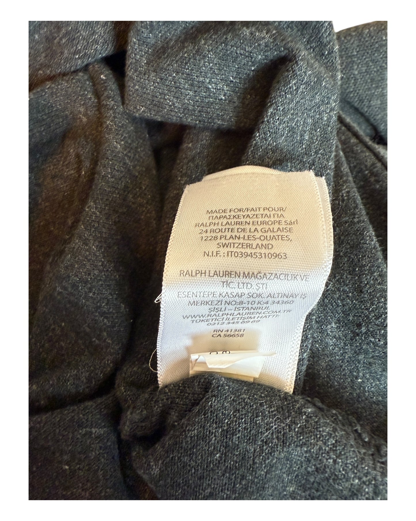 Polo Ralph Lauren Poloshirt schwarz meliert Größe L