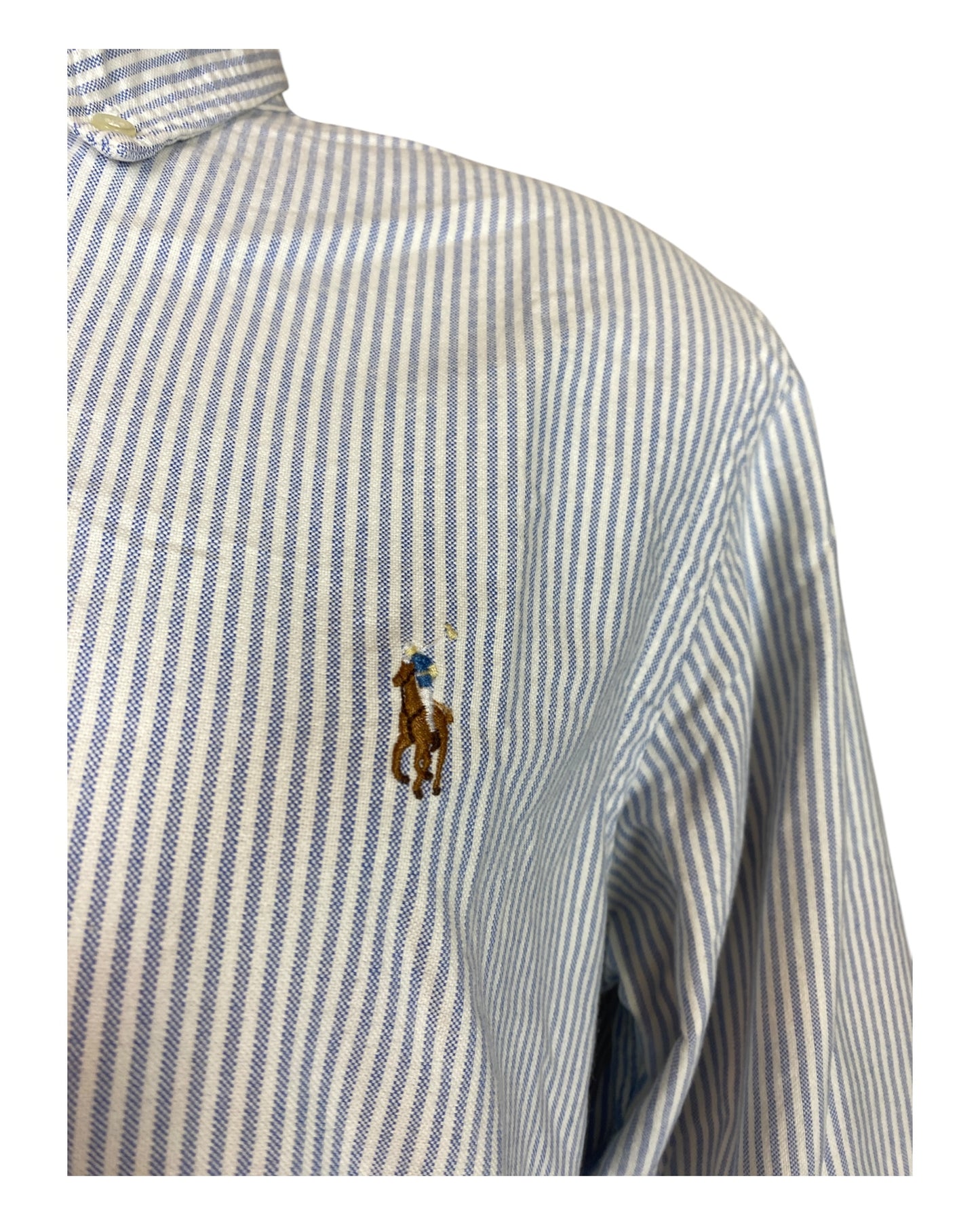 Polo Ralph Lauren Oxfordhemd blau weiß gestreift Größe M