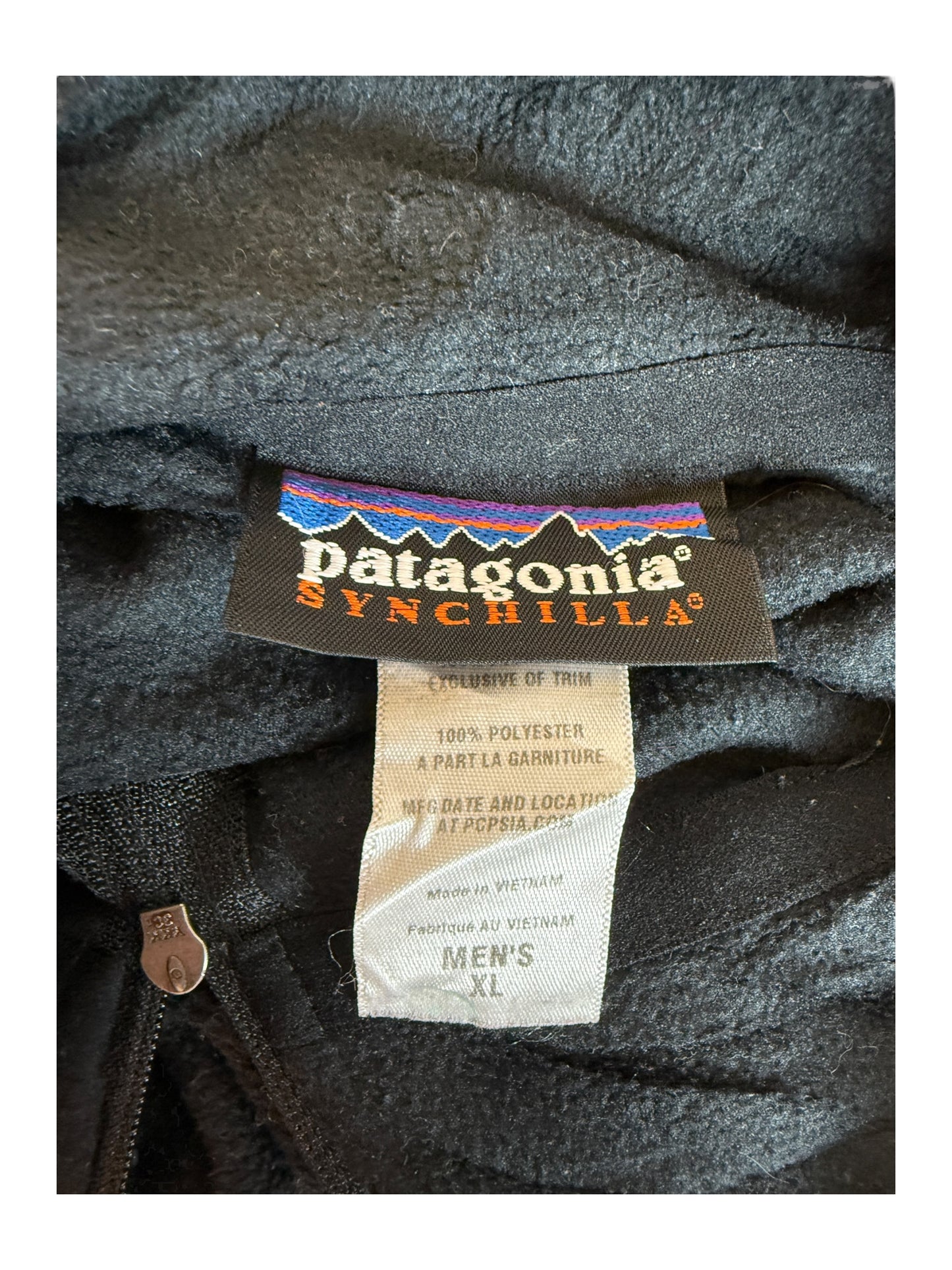 Patagonia Fleece Half Zip Pullpver schwarz Größe XL