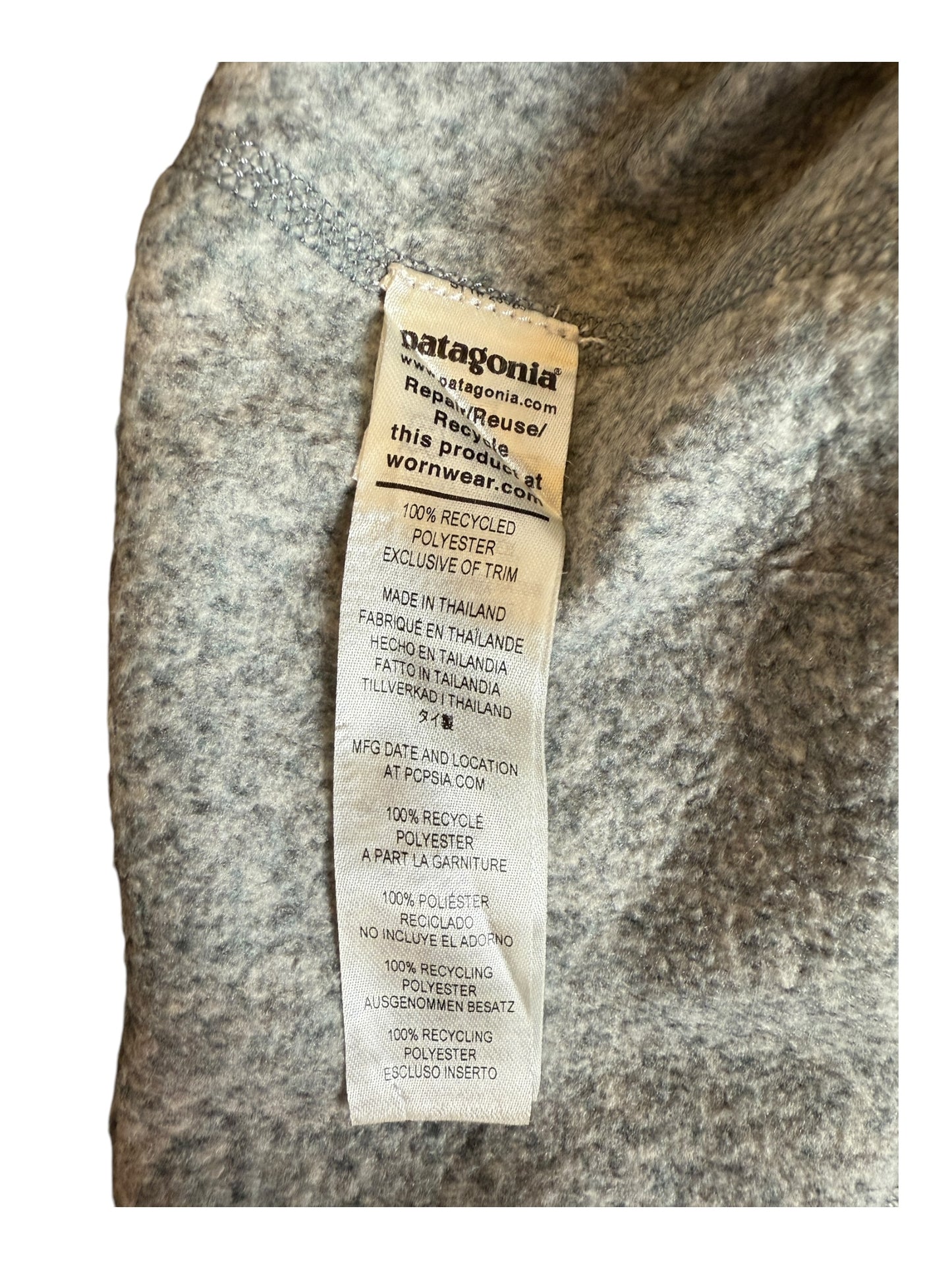 Patagonia Fleece Jacke grau Größe XL